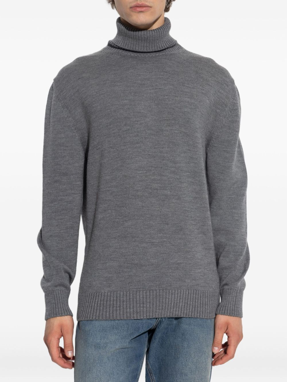 turtleneck wool sweater - 3