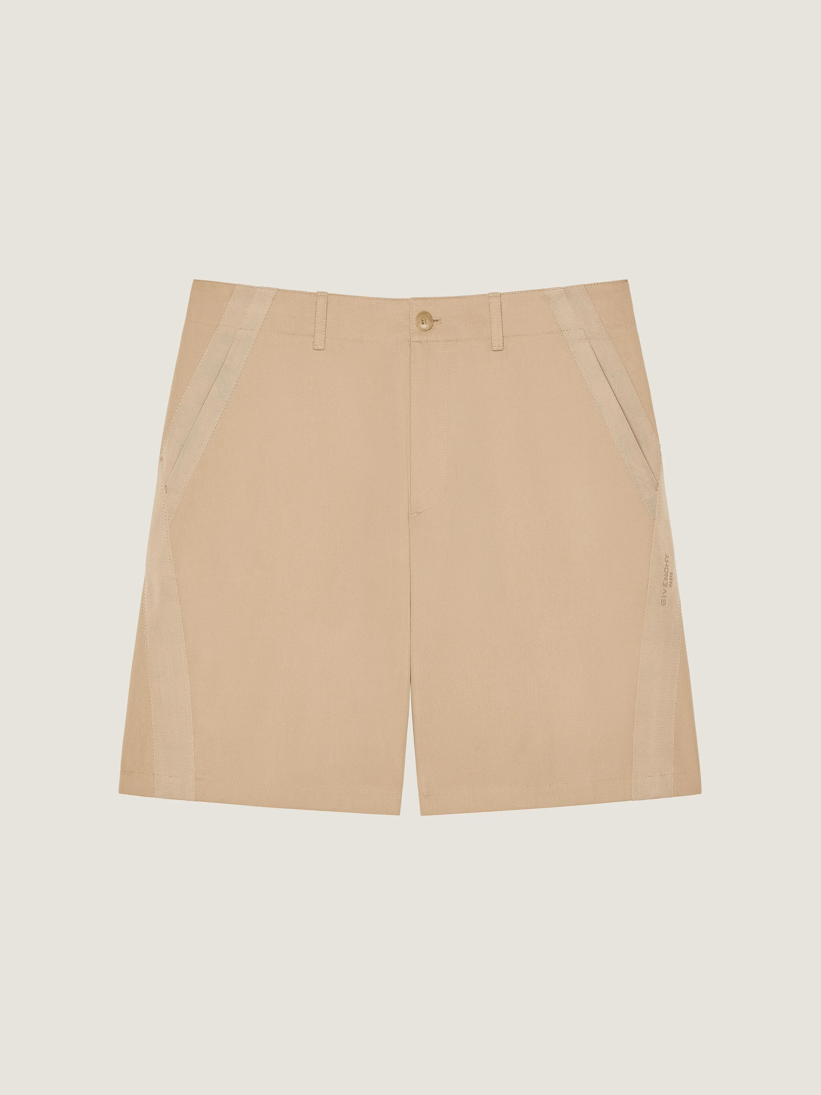 COUTURE SEAM BERMUDA SHORTS IN COTTON WITH GROS GRAIN - 1