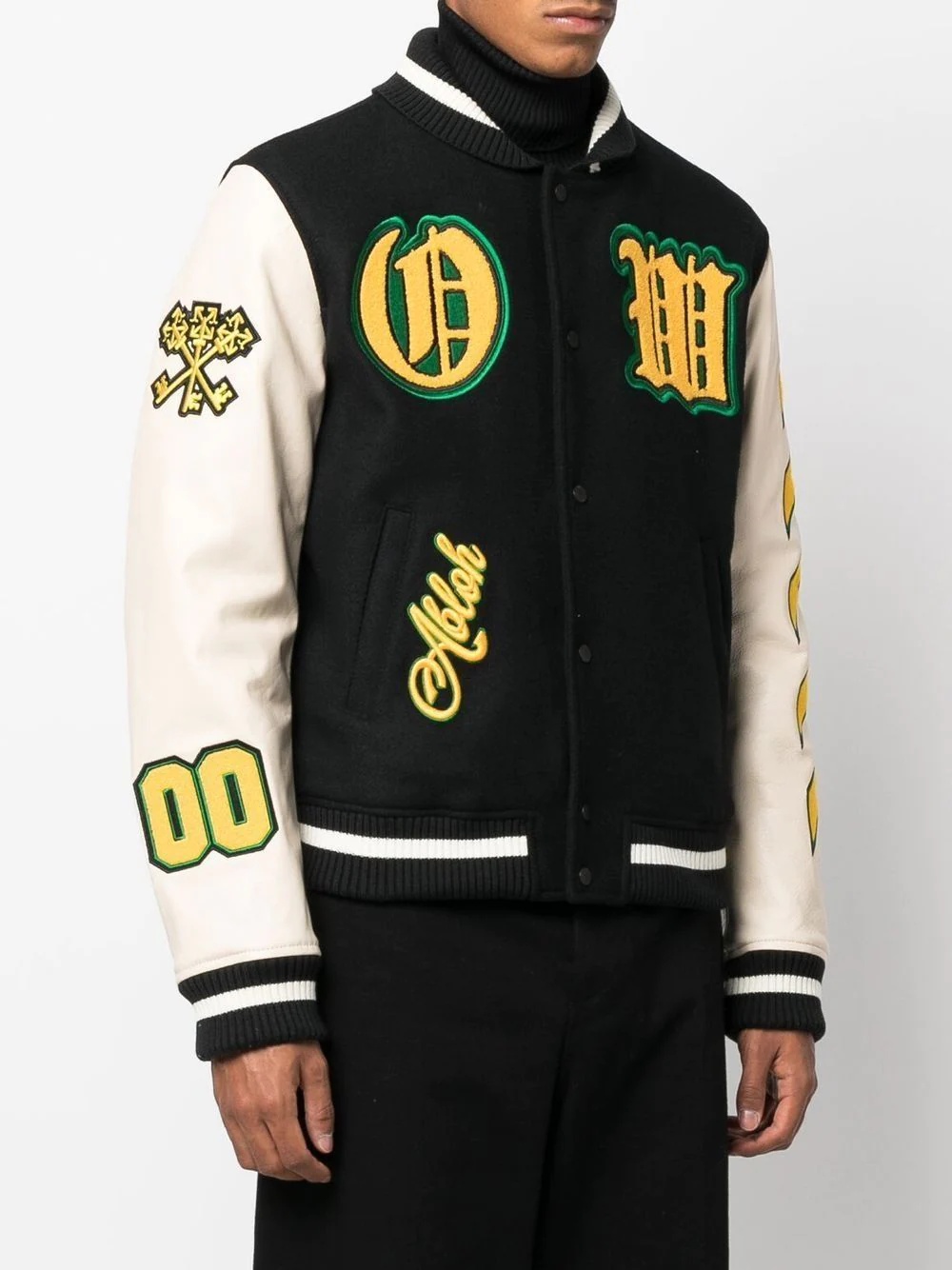 logo-patch varsity jacket - 3