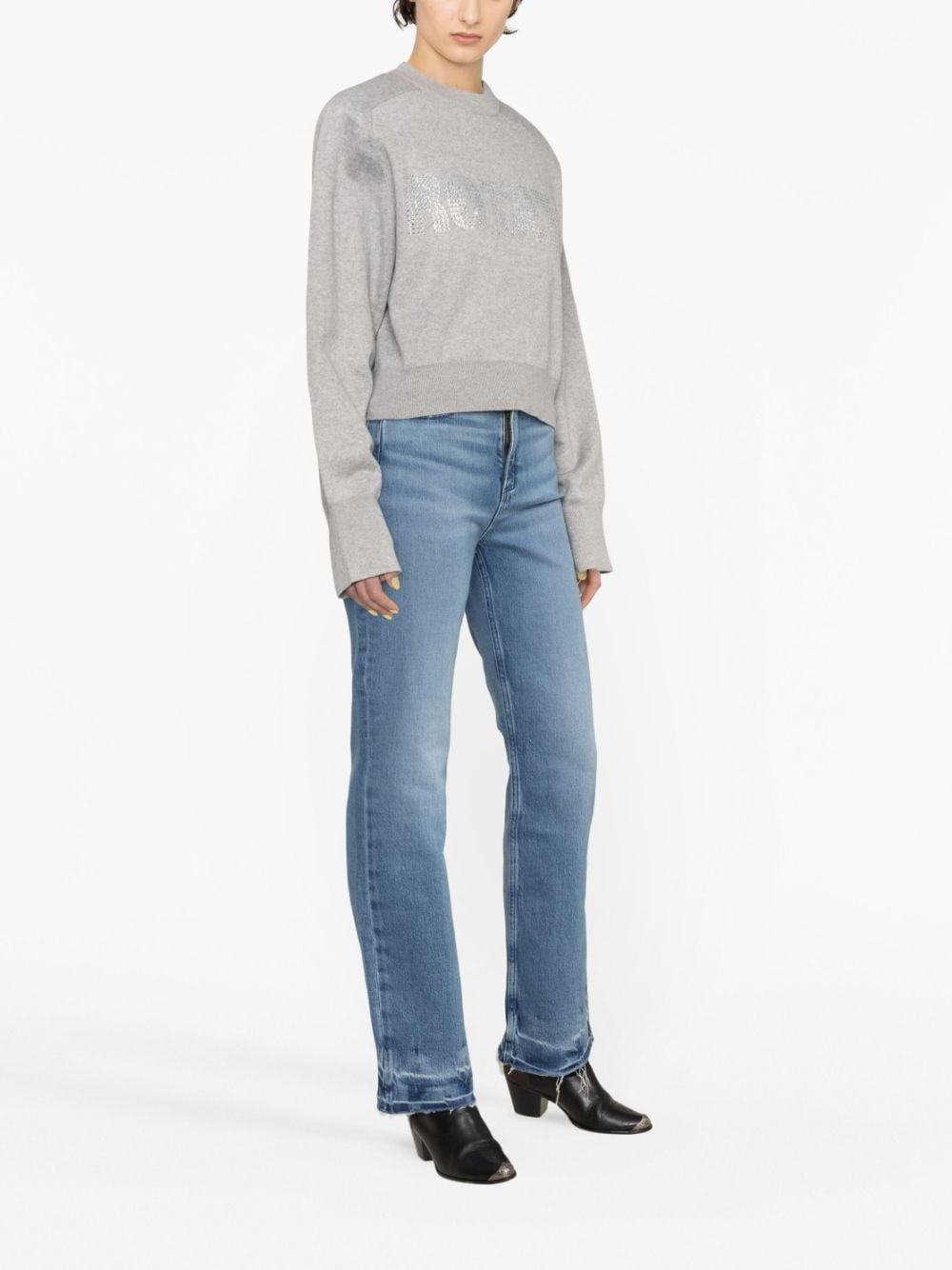 Firm embellished organic cotton sweatshirt - 4