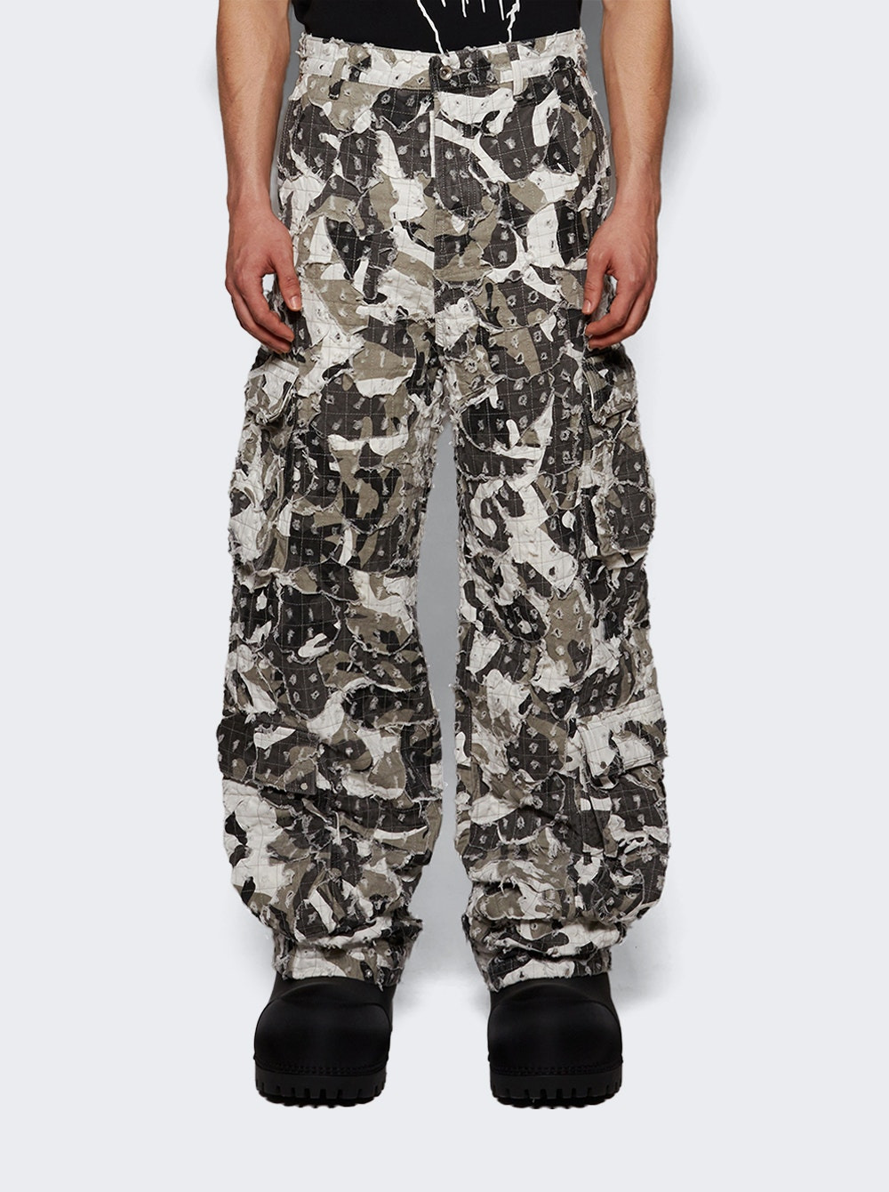 Micro Distressed Cargo Pant Vintage Grey - 2
