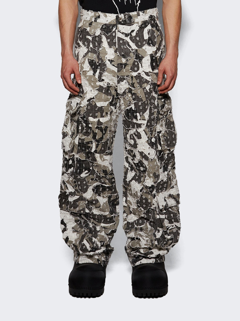 WHO DECIDES WAR Micro Distressed Cargo Pant Vintage Grey outlook