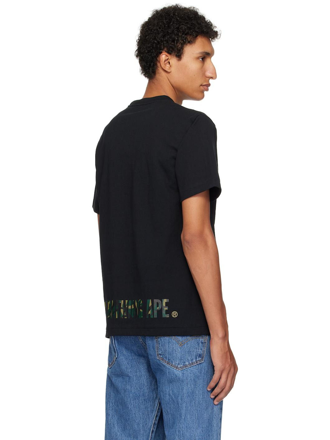 Black Trial Camo Ape Face STA T-shirt - 3
