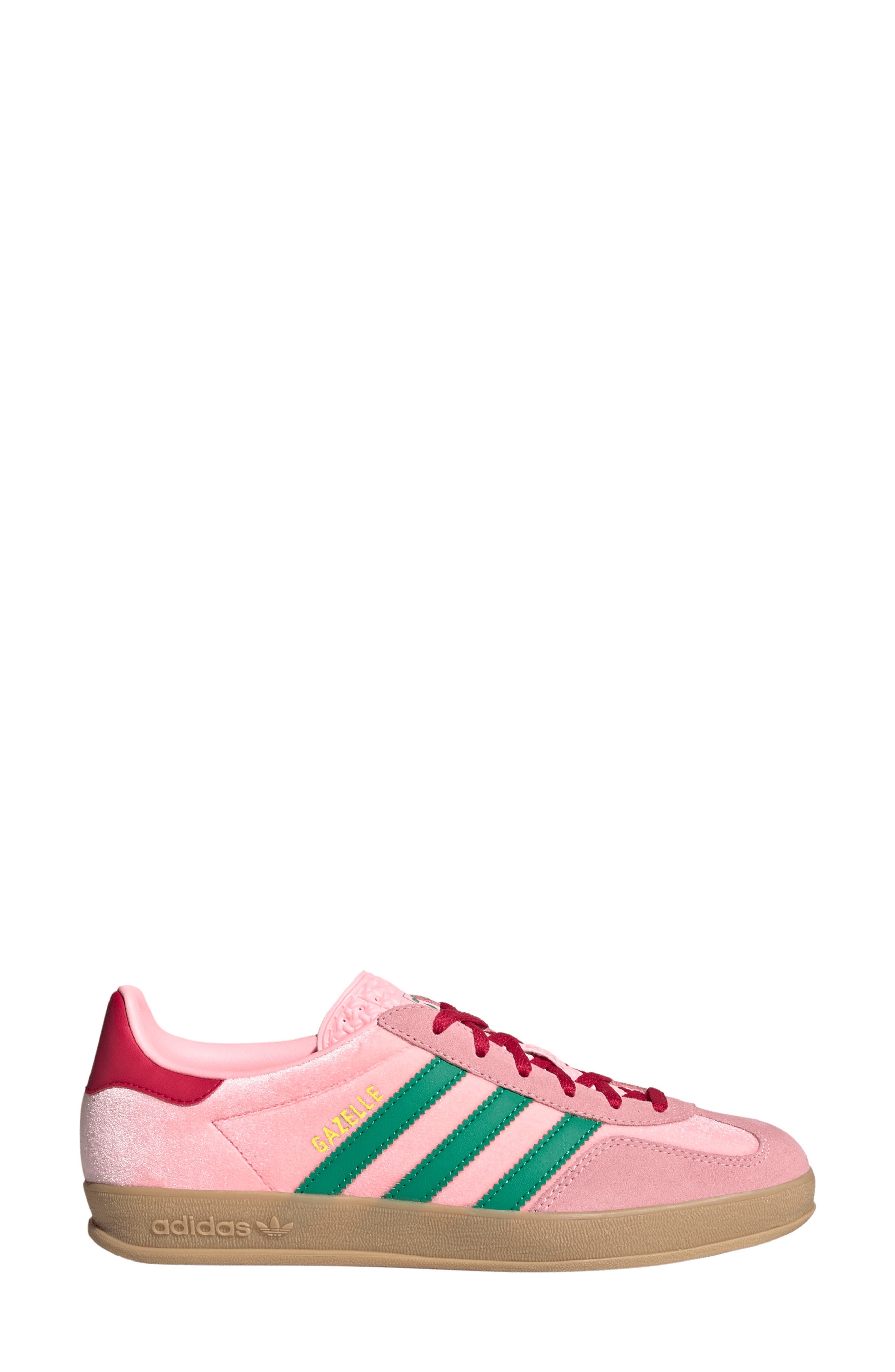 adidas Gazelle Indoor Sneaker in Pink/Court Green/Gum at Nordstrom - 3