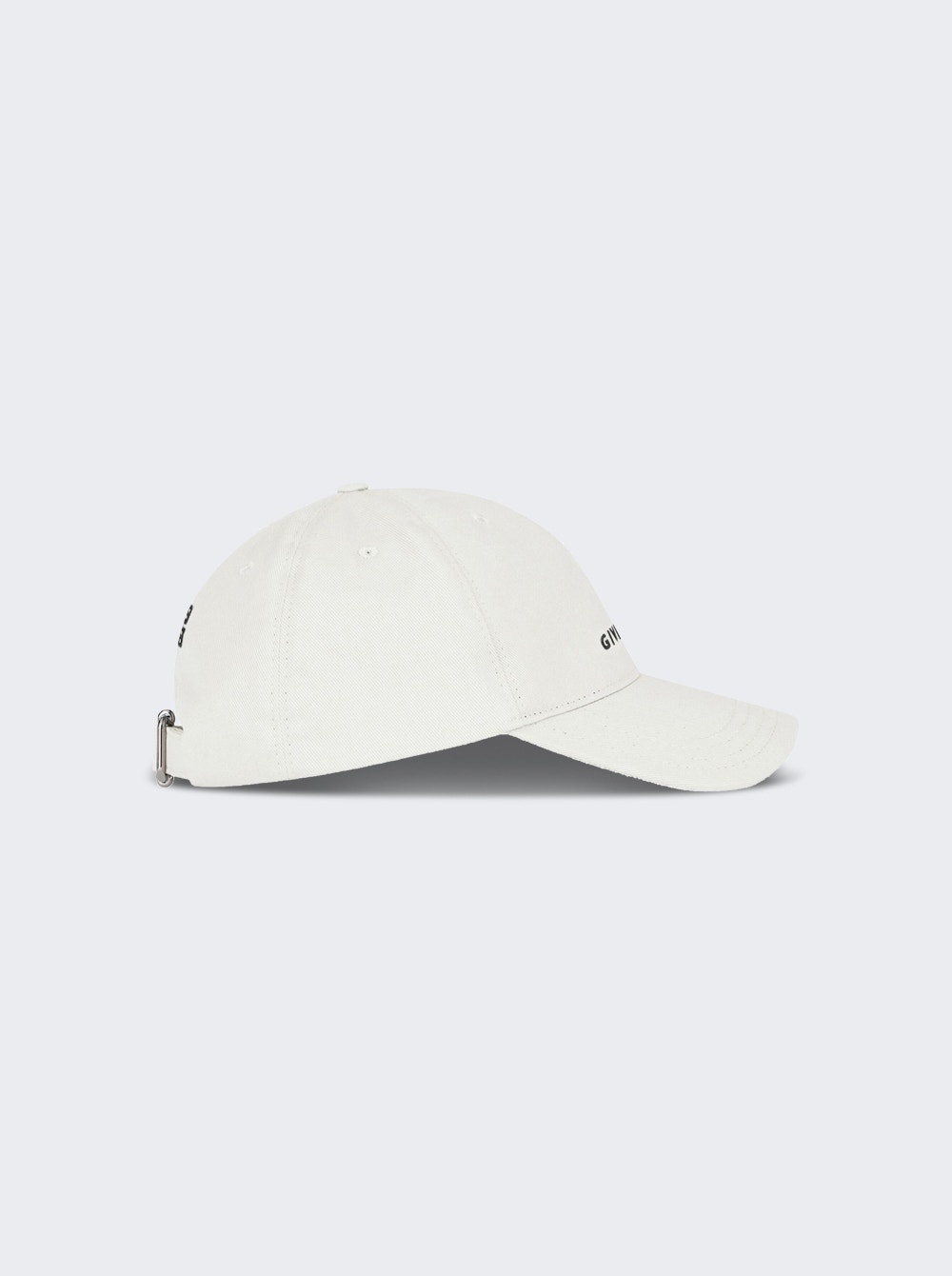Embroidered Logo Curved Baseball Cap White - 5