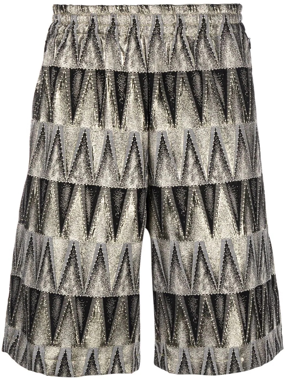 triangle-print shorts - 1