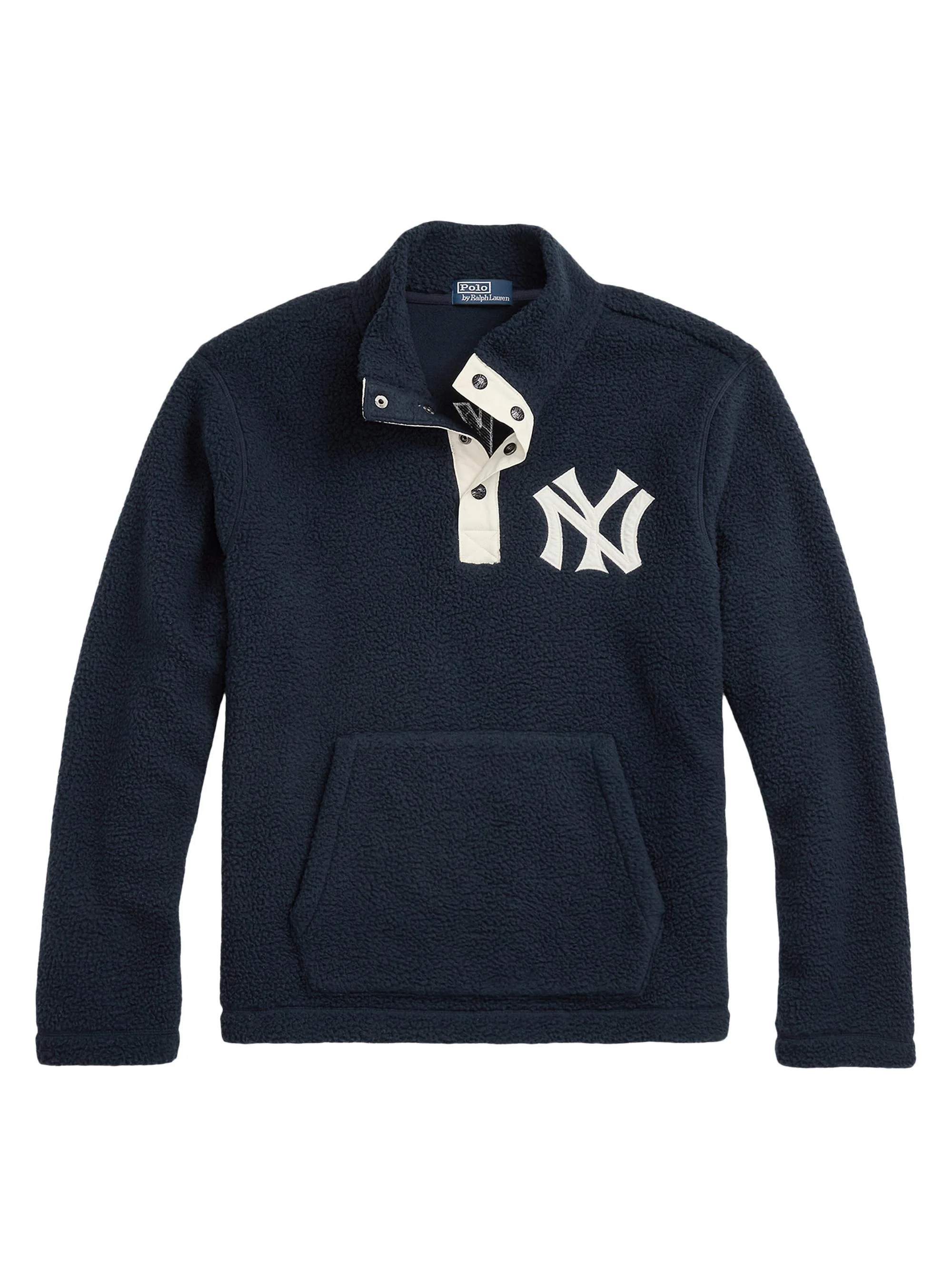 Men's Yankees Vintage Brushed Fleece Pullover - Aviator Navy Deckwash White - 1