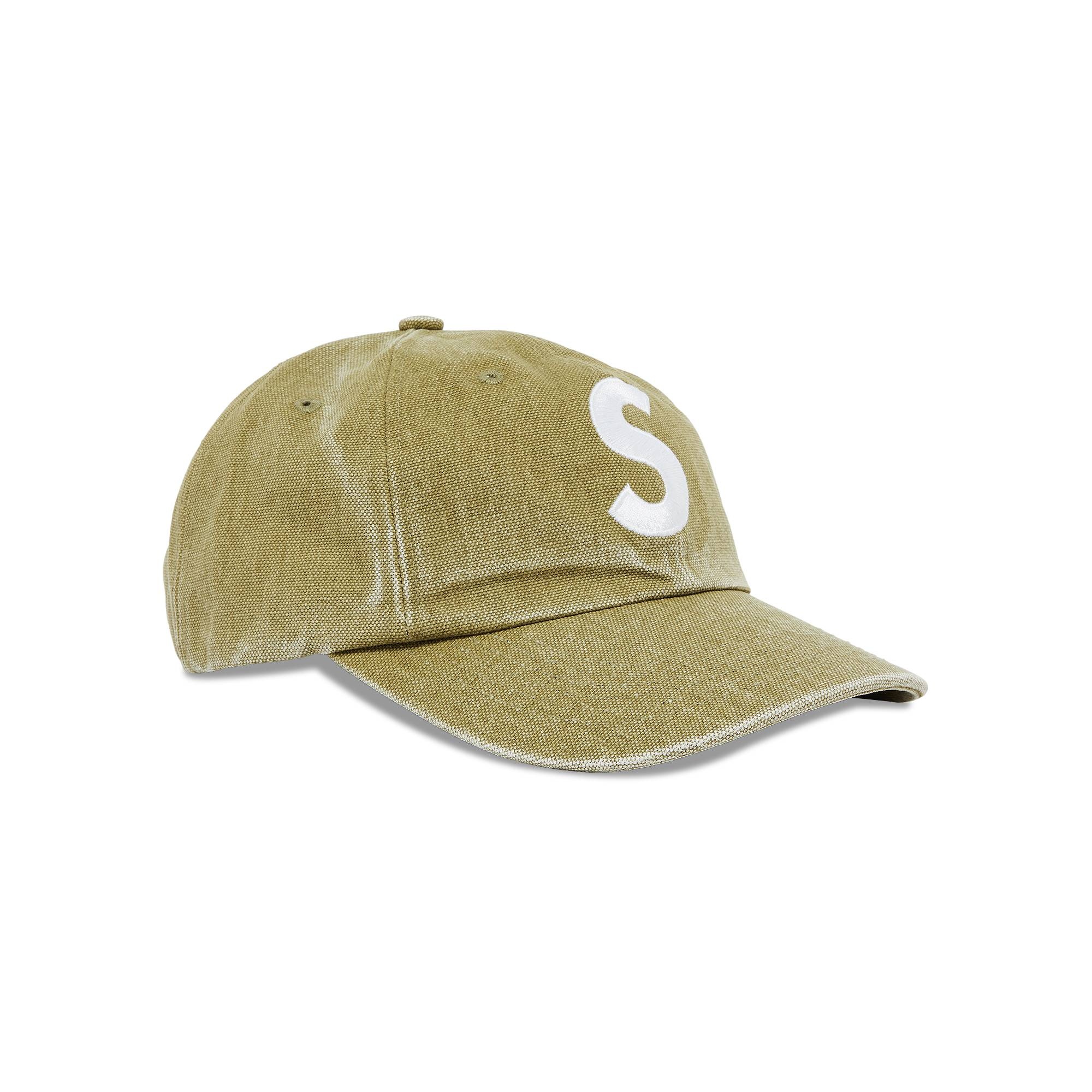 Supreme Pigment Canvas S Logo 6-Panel 'Olive' - 2