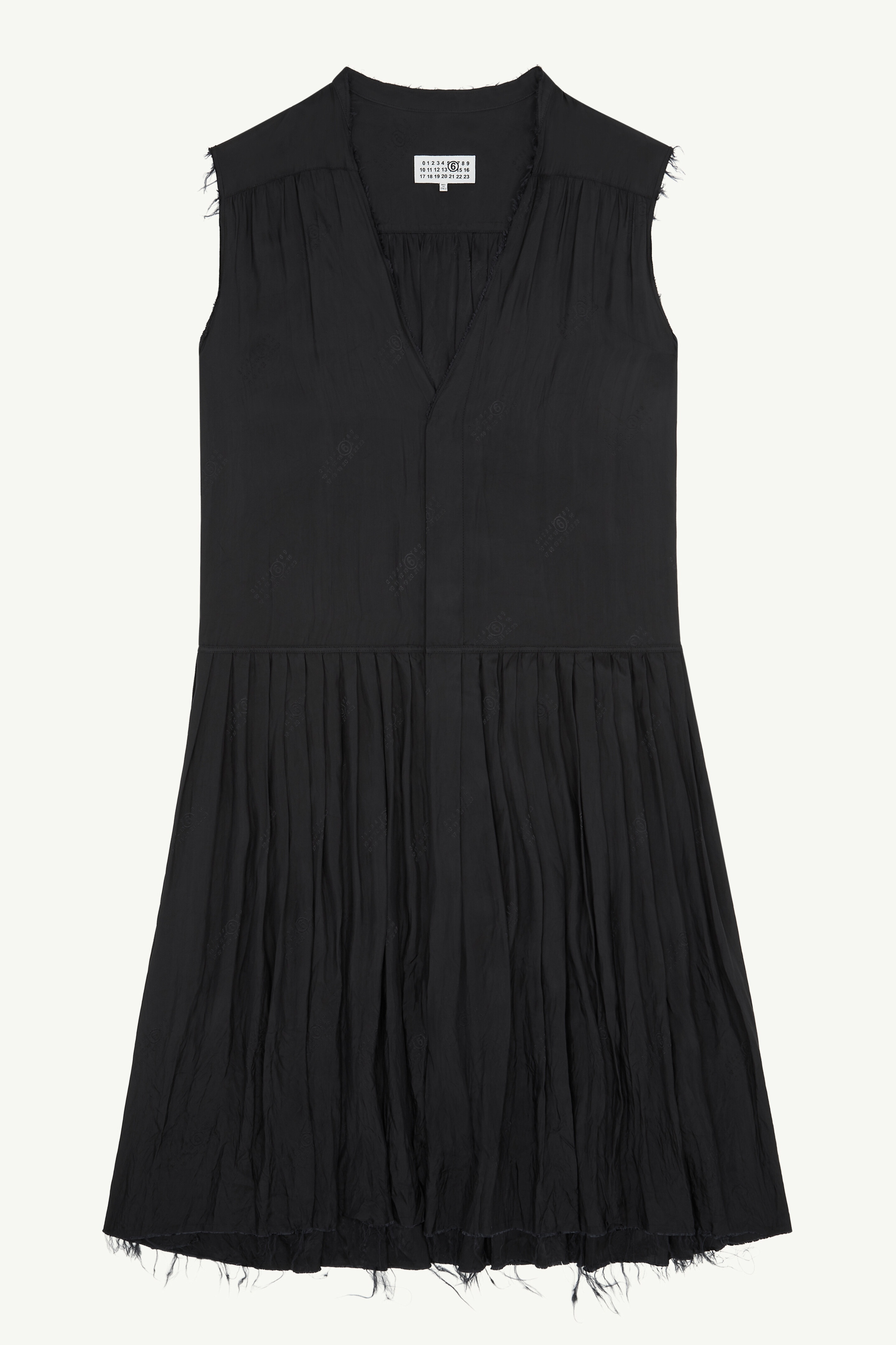 Short-sleeve pleated dress - 1