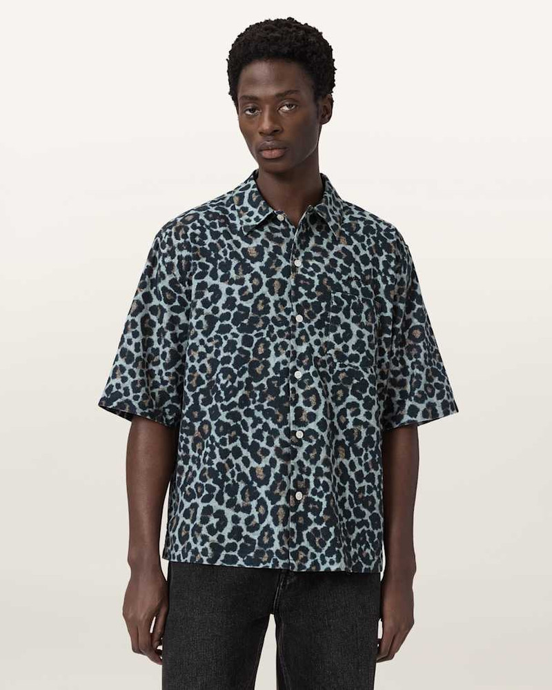 SILESIA SHORT SLEEVE LEOPARD PRINT SHIRT 3
