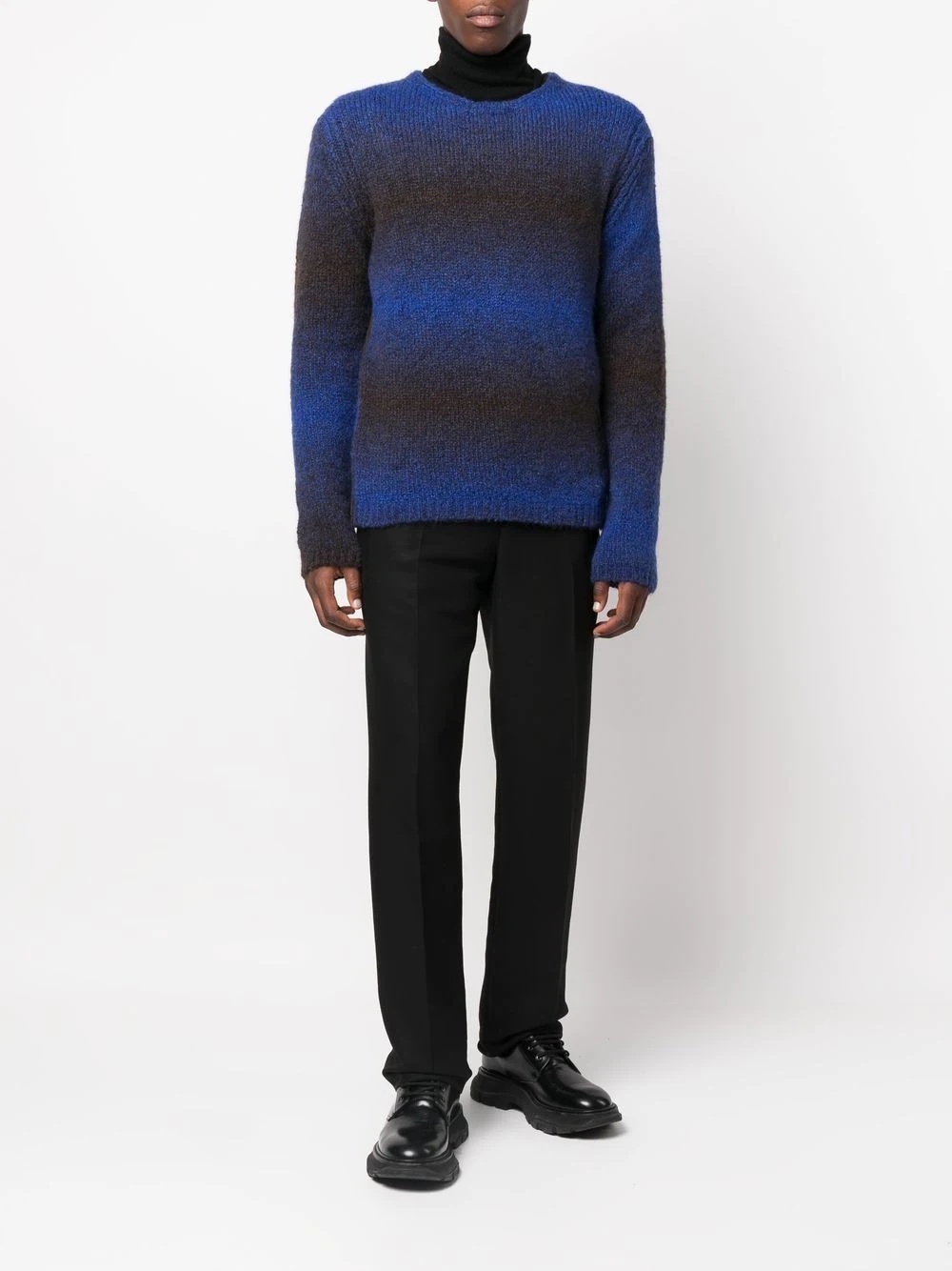 knitted crew-neck jumper - 2