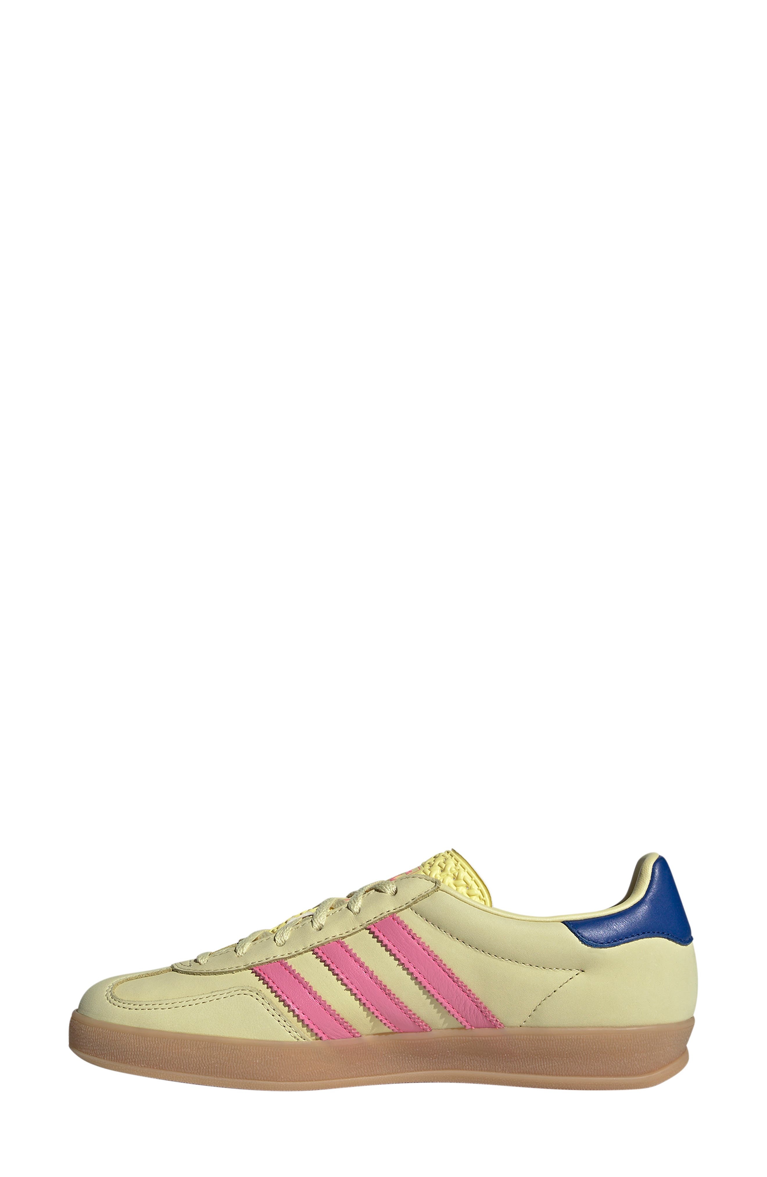 adidas Gazelle Indoor Sneaker in Yellow/Lucid Pink/Royal Blue at Nordstrom - 6