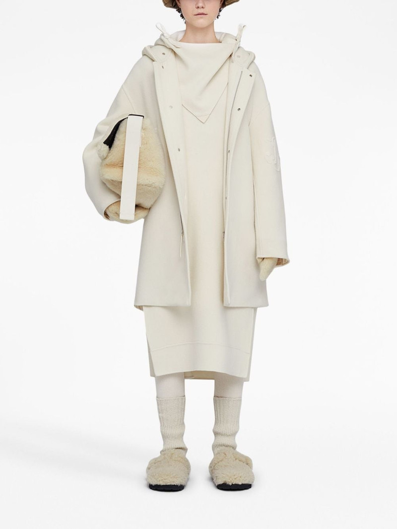 Jil Sander hooded virgin wool parka outlook