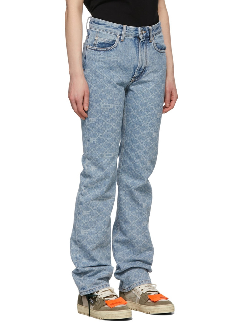 Blue Monogram Cool Baggy Jeans 2
