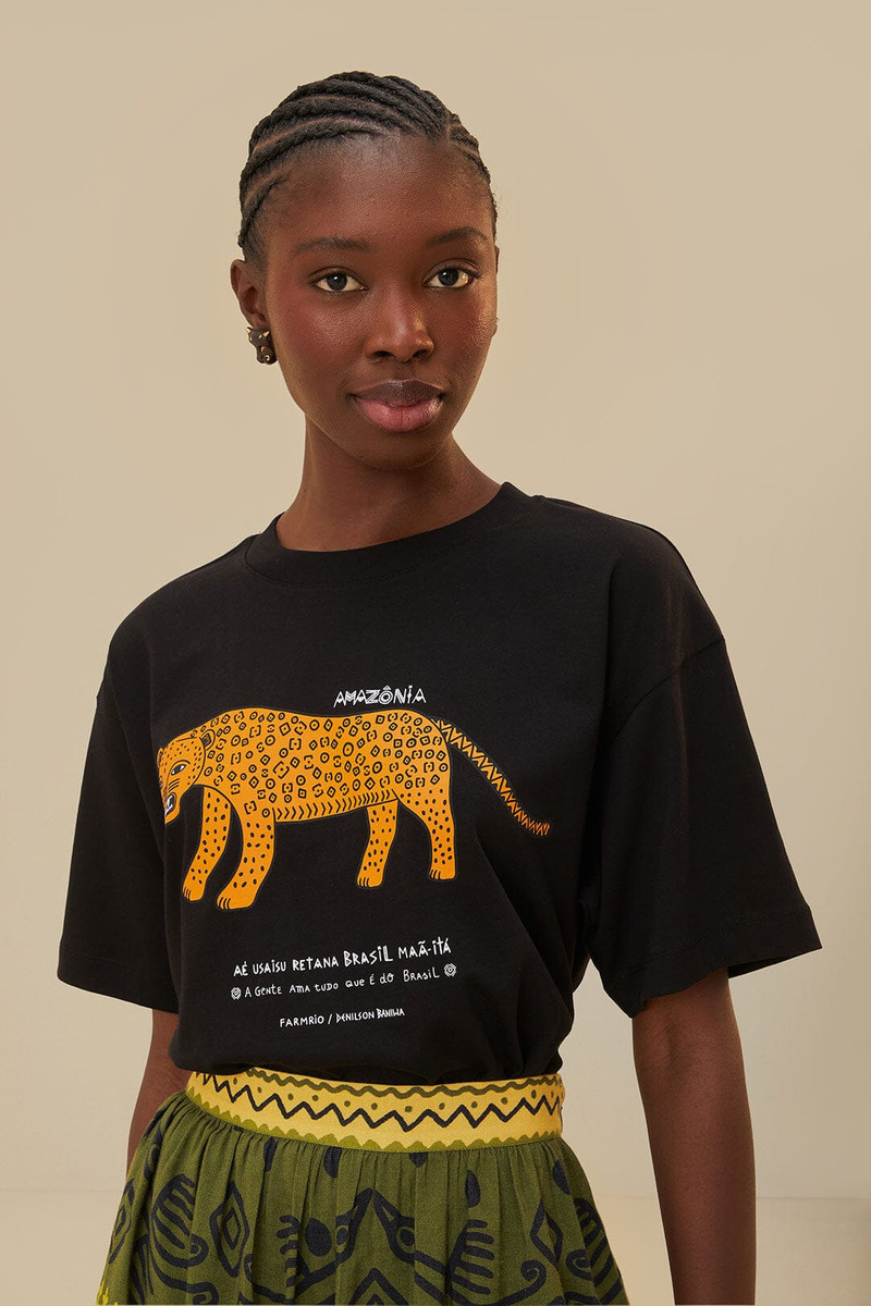 Black Amazonia Organic Cotton Relaxed T-Shirt 1
