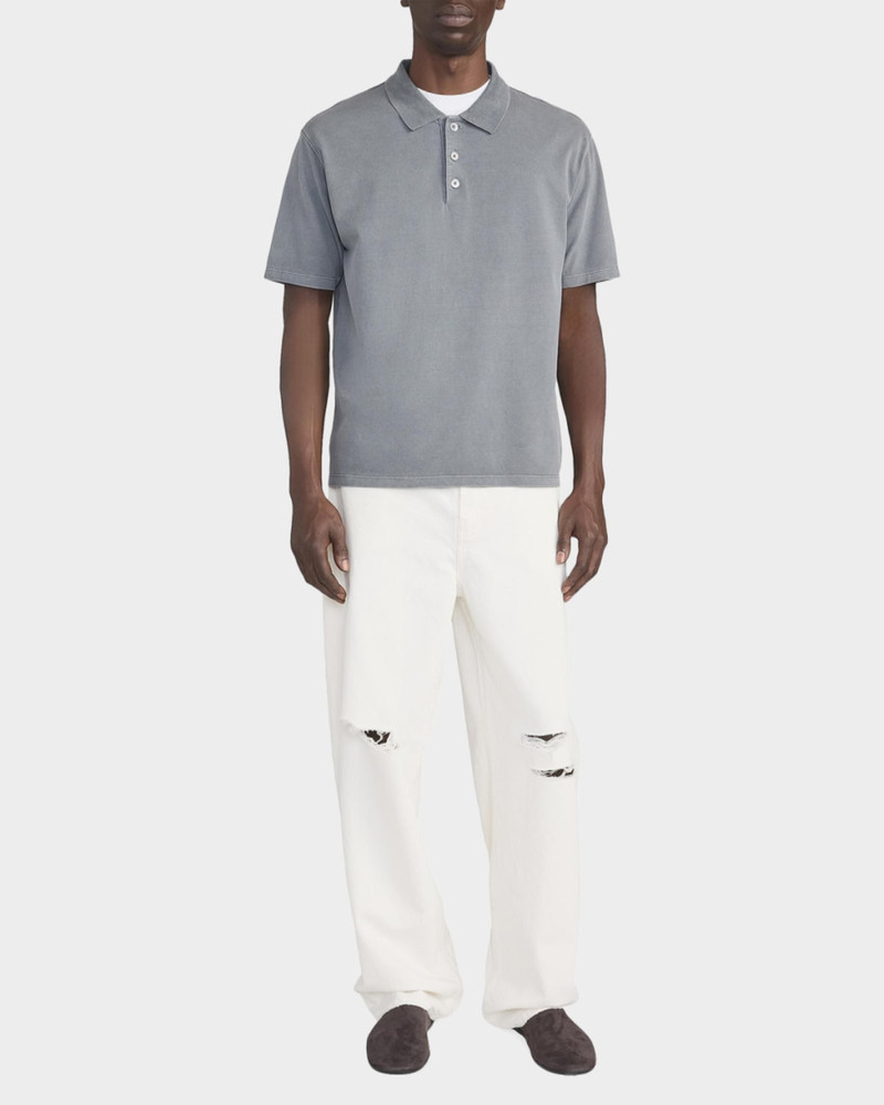 FRAME Men & apos;s Washed-Finish Cotton Polo Shirt outlook