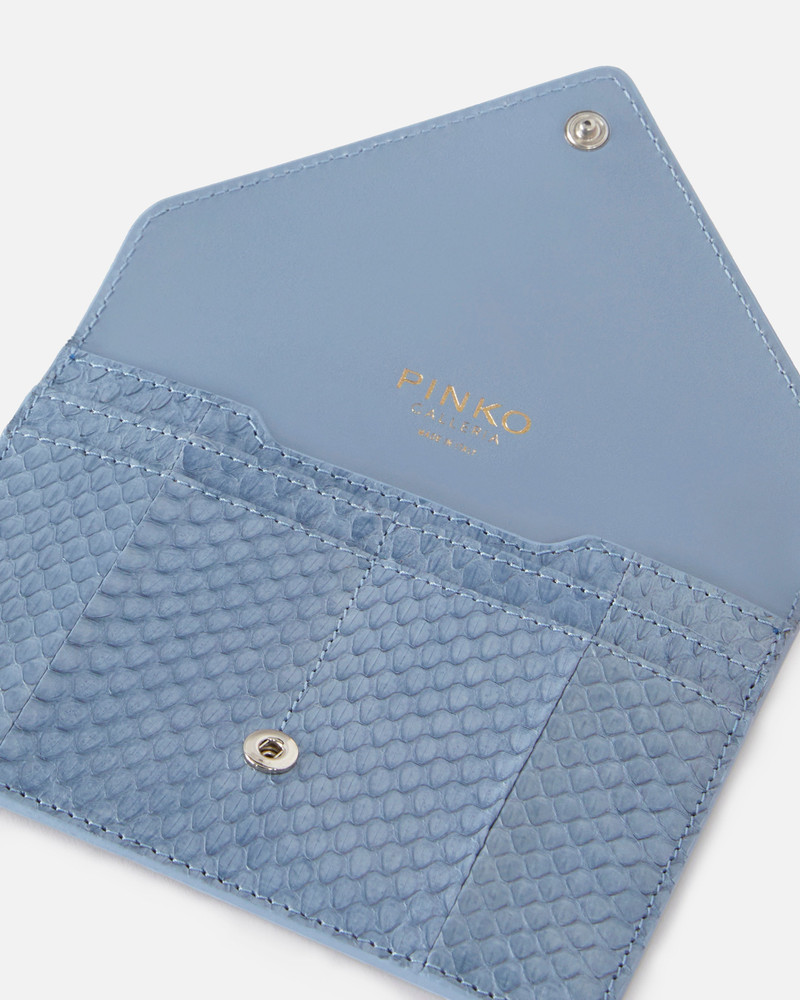 PINKO GALLERIA SMALL POUCH IN SHINY REPTILE SKIN 4