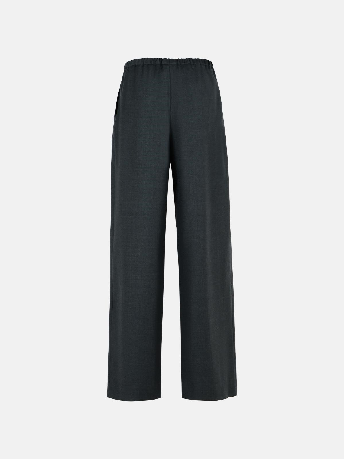 'COVE' BLACK VIRGIN WOOL PANTS - 3