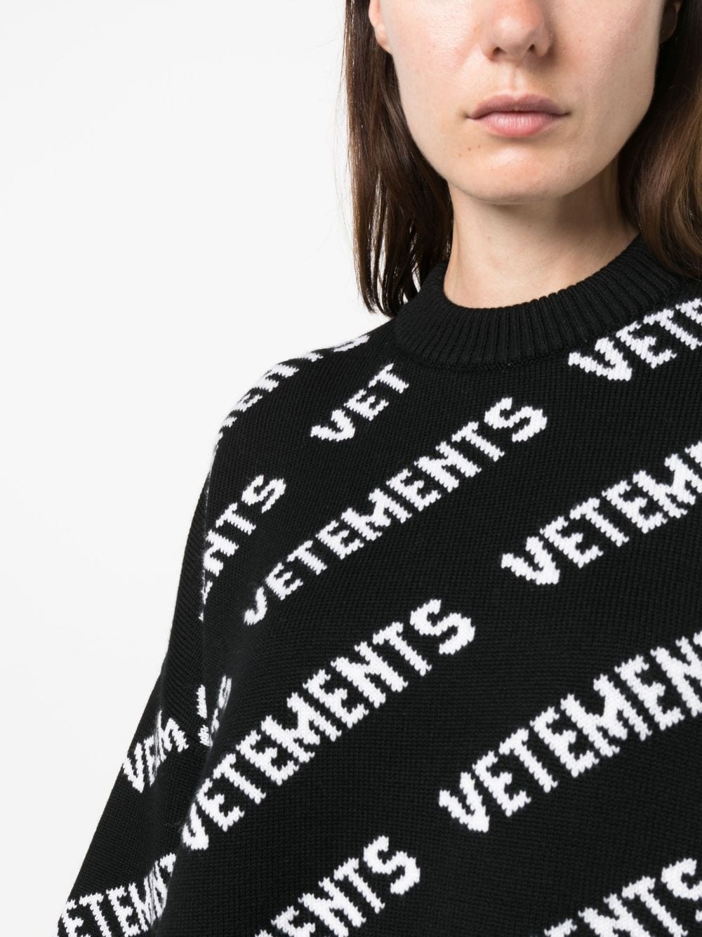 logo-print knitted jumper - 5
