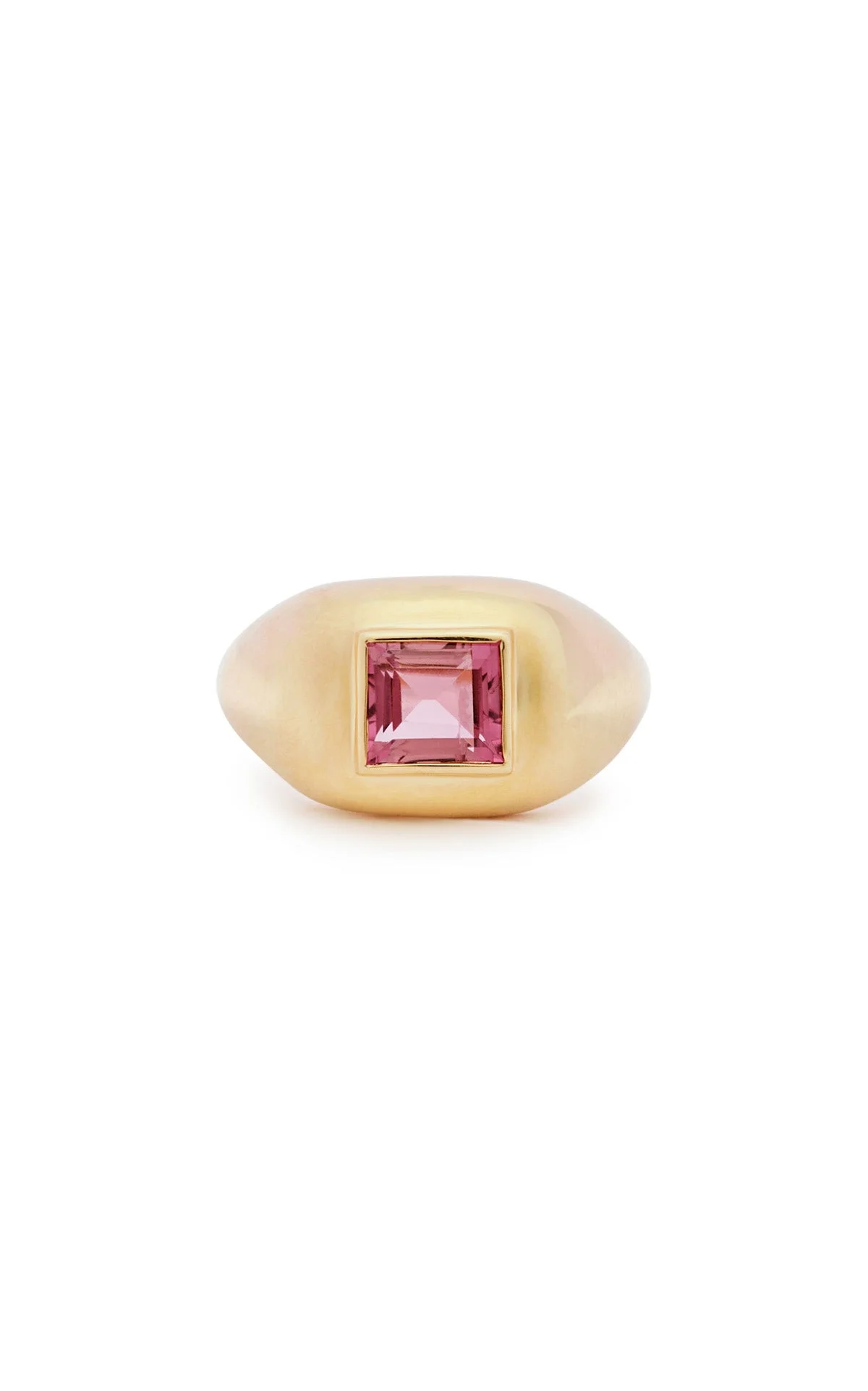 Medium Ring in 18K Yellow Gold & Tourmaline Stone - 1
