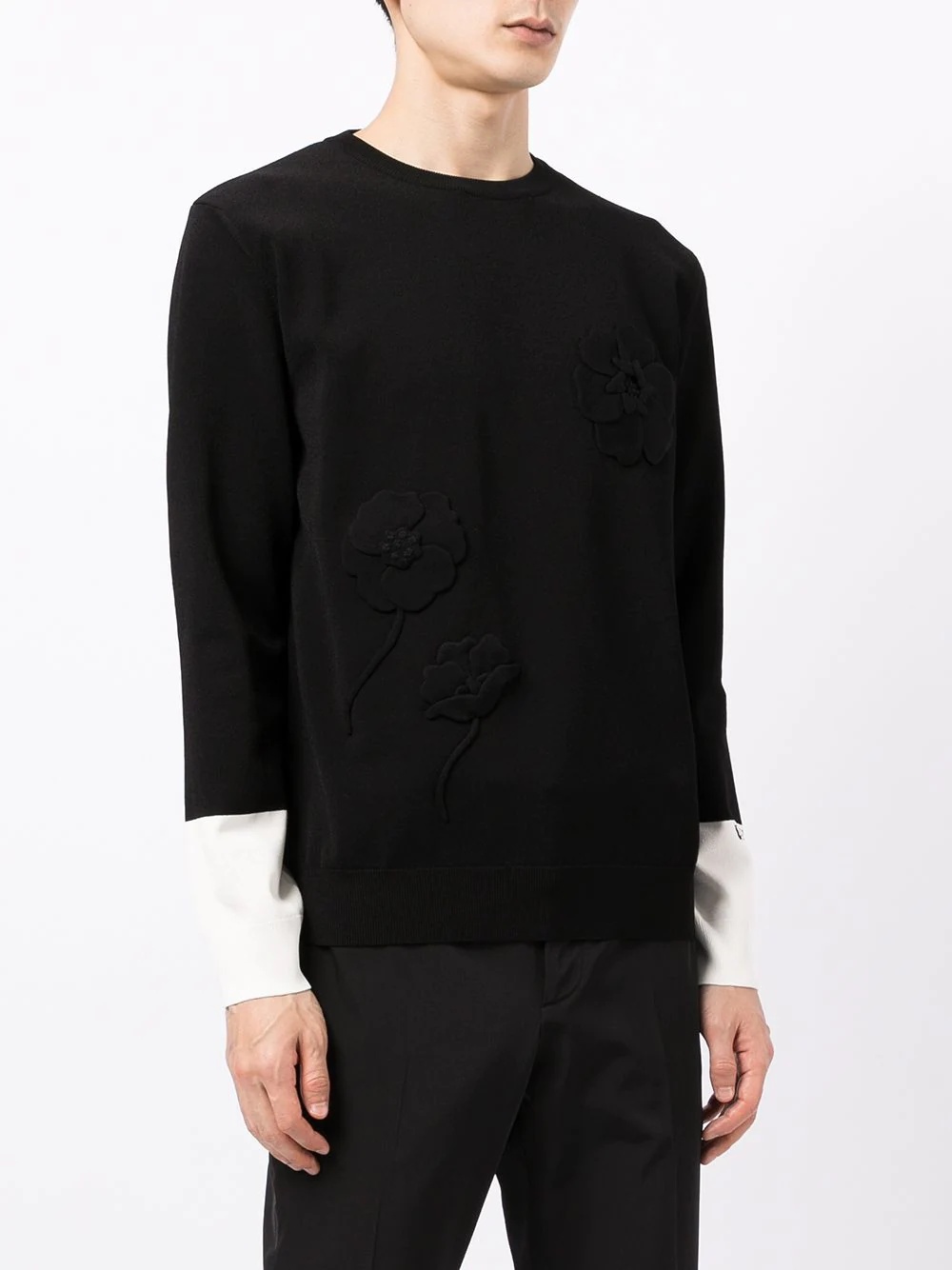 Garden floral-embroidered sweatshirt - 3