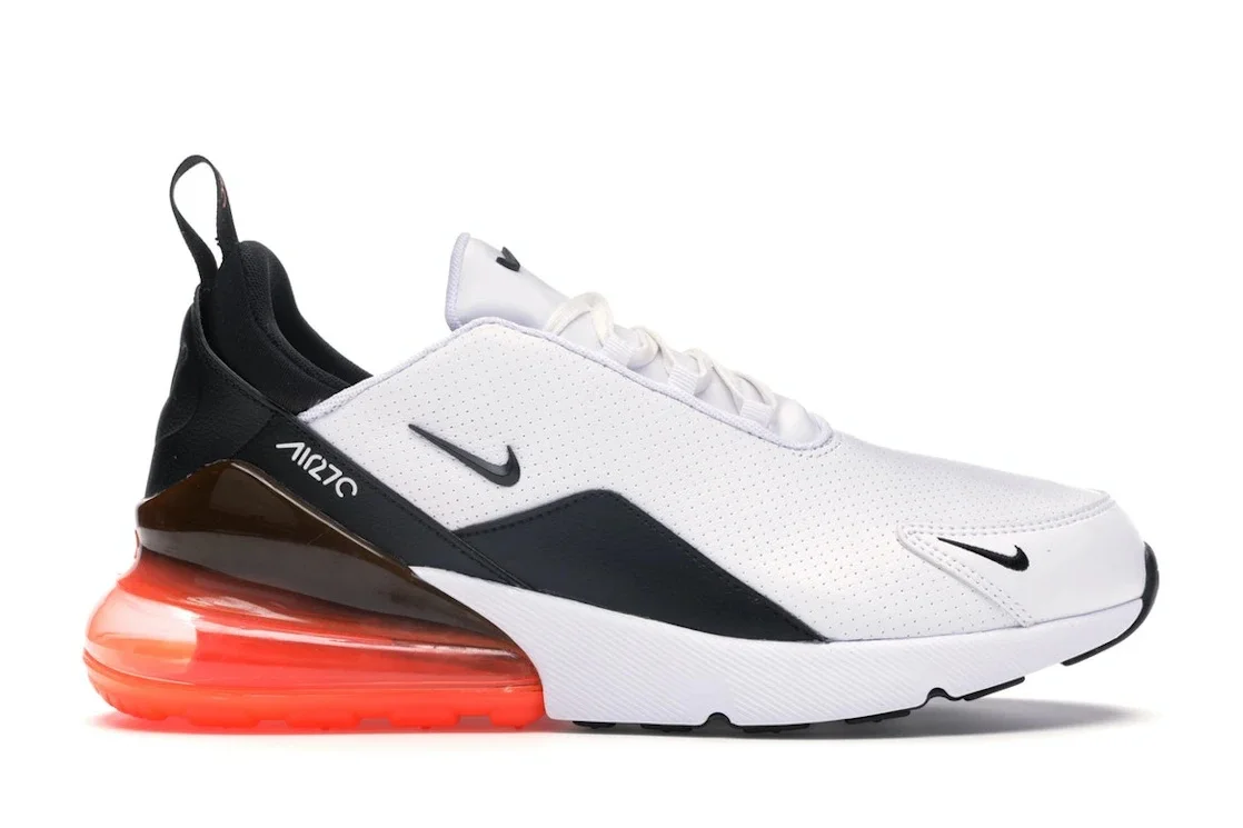 Nike Air Max 270 Leather White Black Hyper Crimson - 1