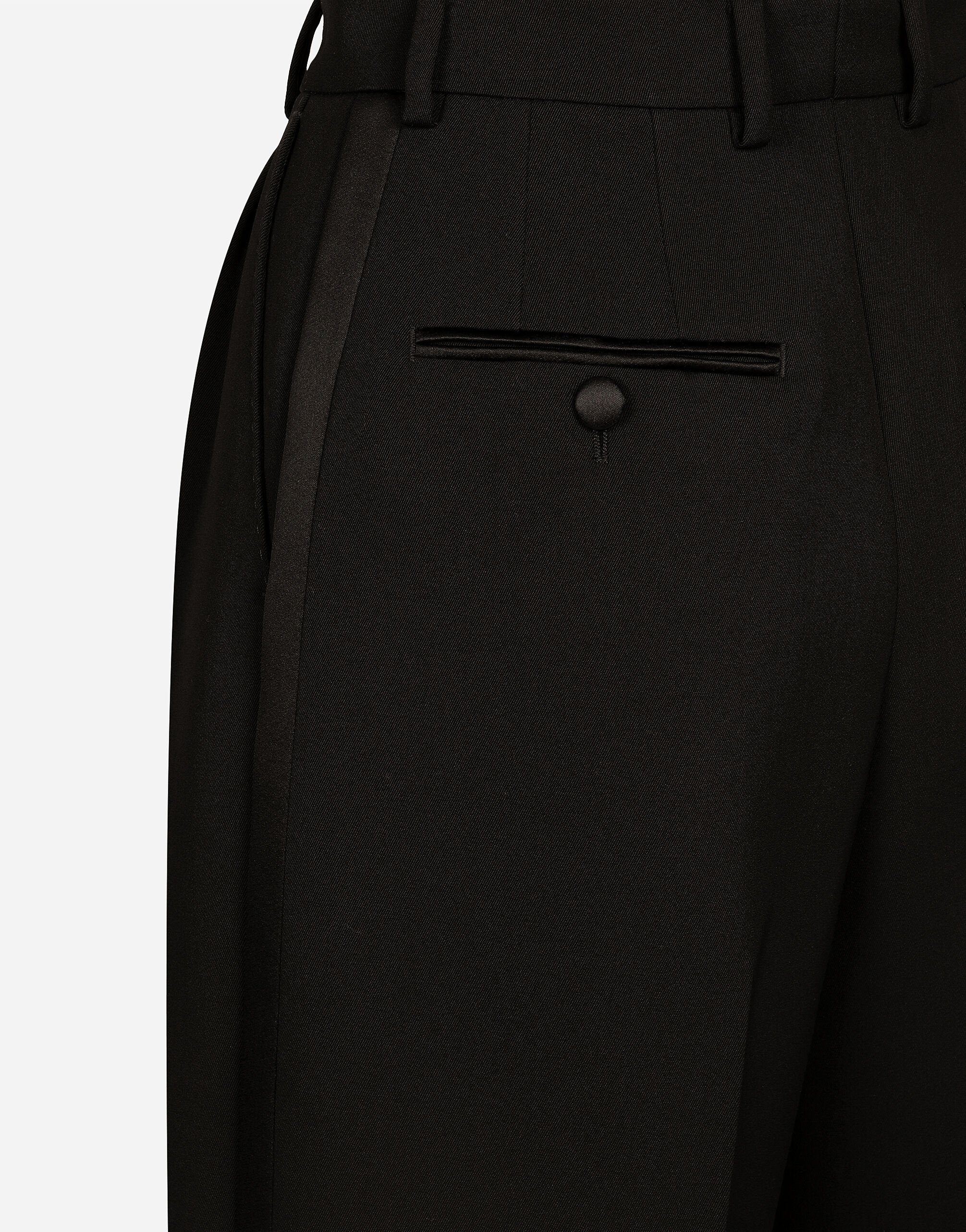 Dolce & Gabbana Wool gabardine tuxedo Bermuda shorts