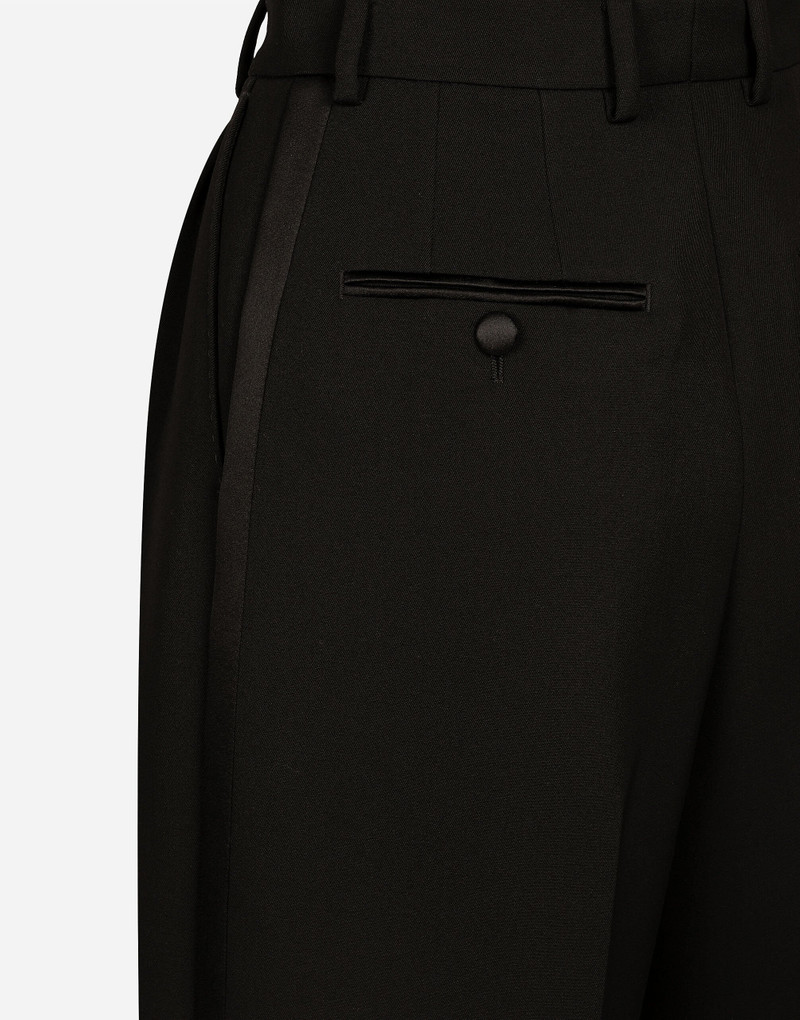 Wool gabardine tuxedo Bermuda shorts 7