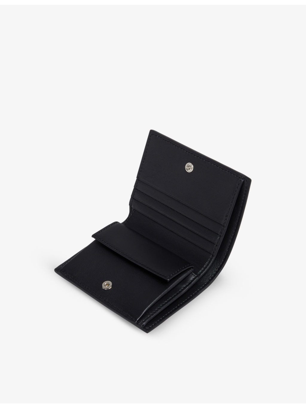 Brand-typography leather wallet - 4