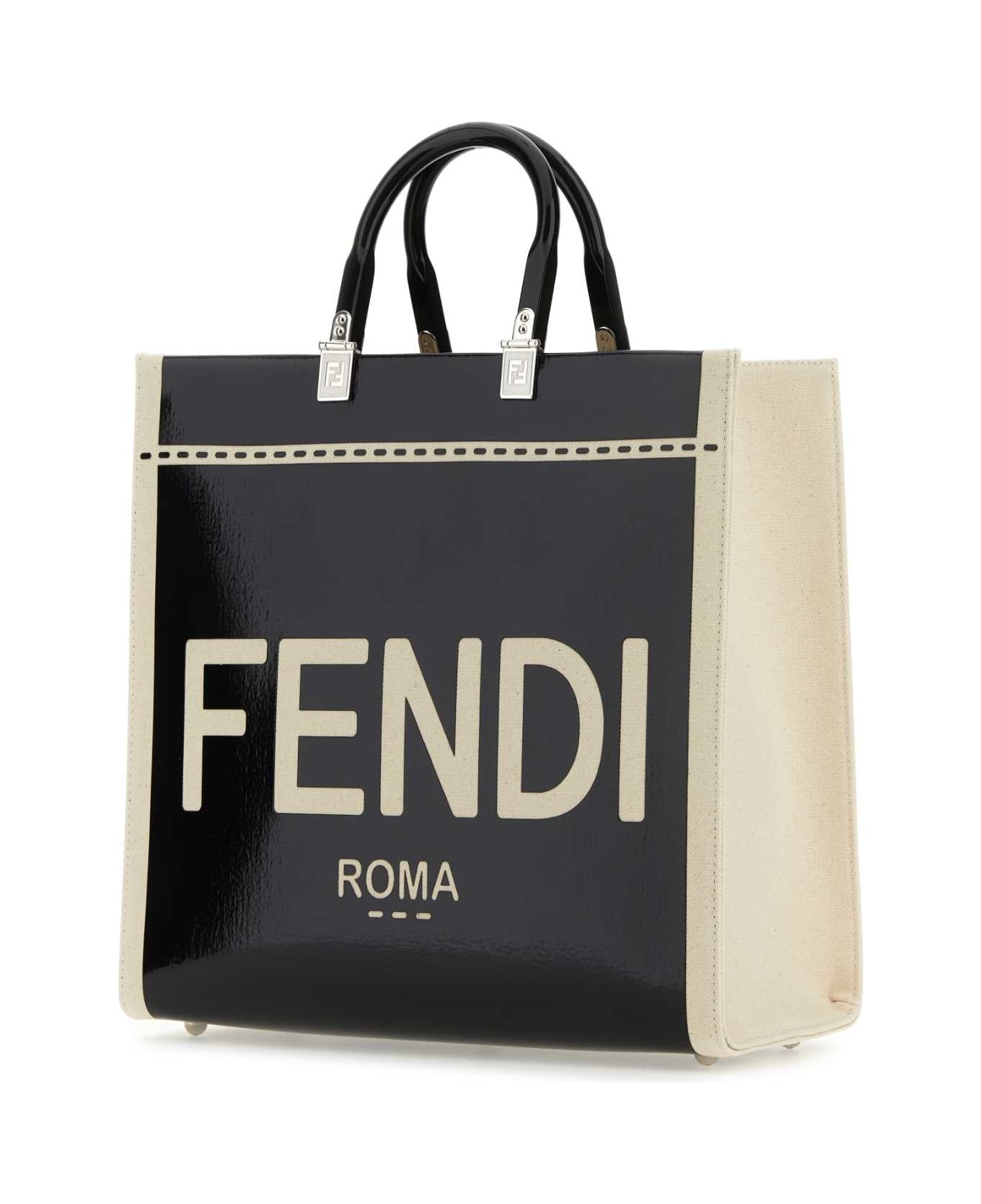 FENDI Two-tone Canvas Medium Sunshine Shopping Bag | italist