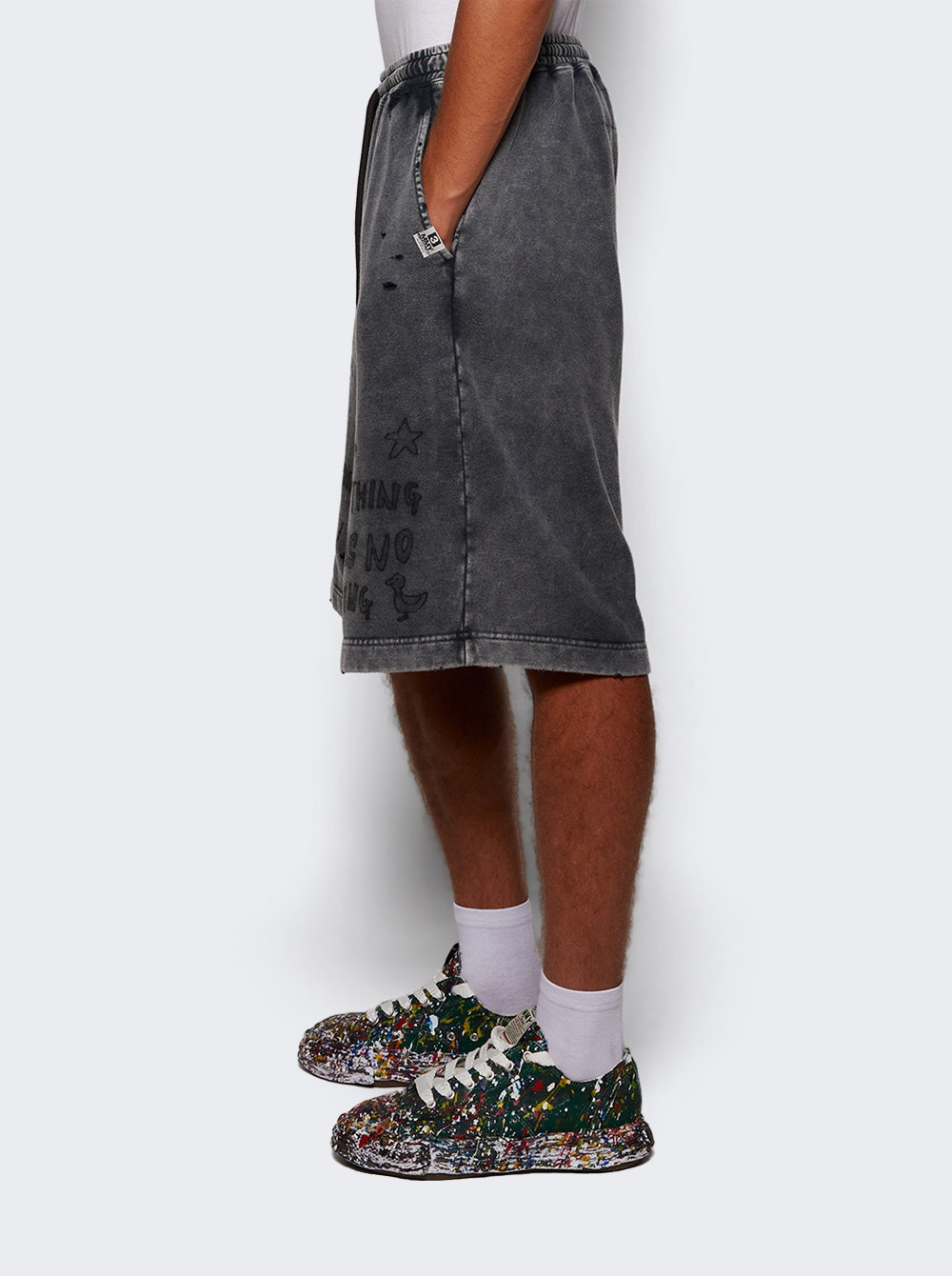 Bleached Shorts Black - 3
