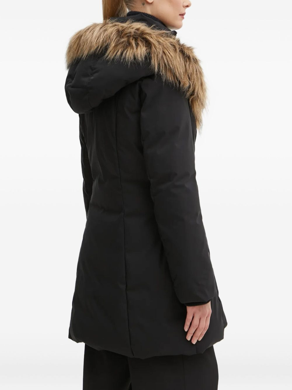 faux-fur hooded coat - 3