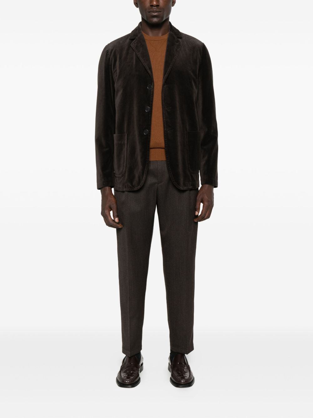three-button patch-pocket blazer - 2