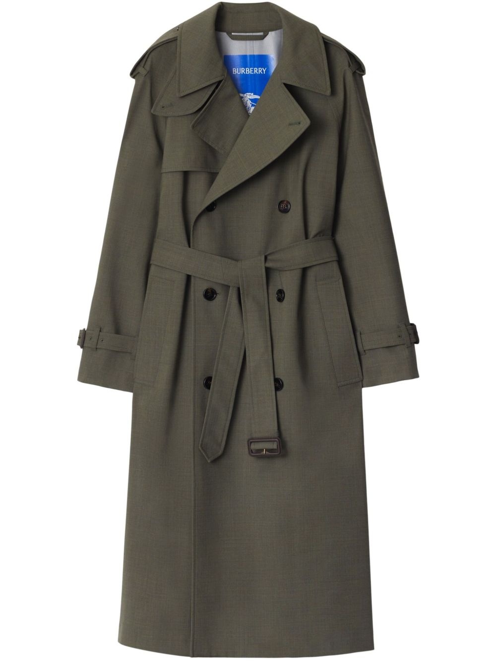 long wool trench coat - 1
