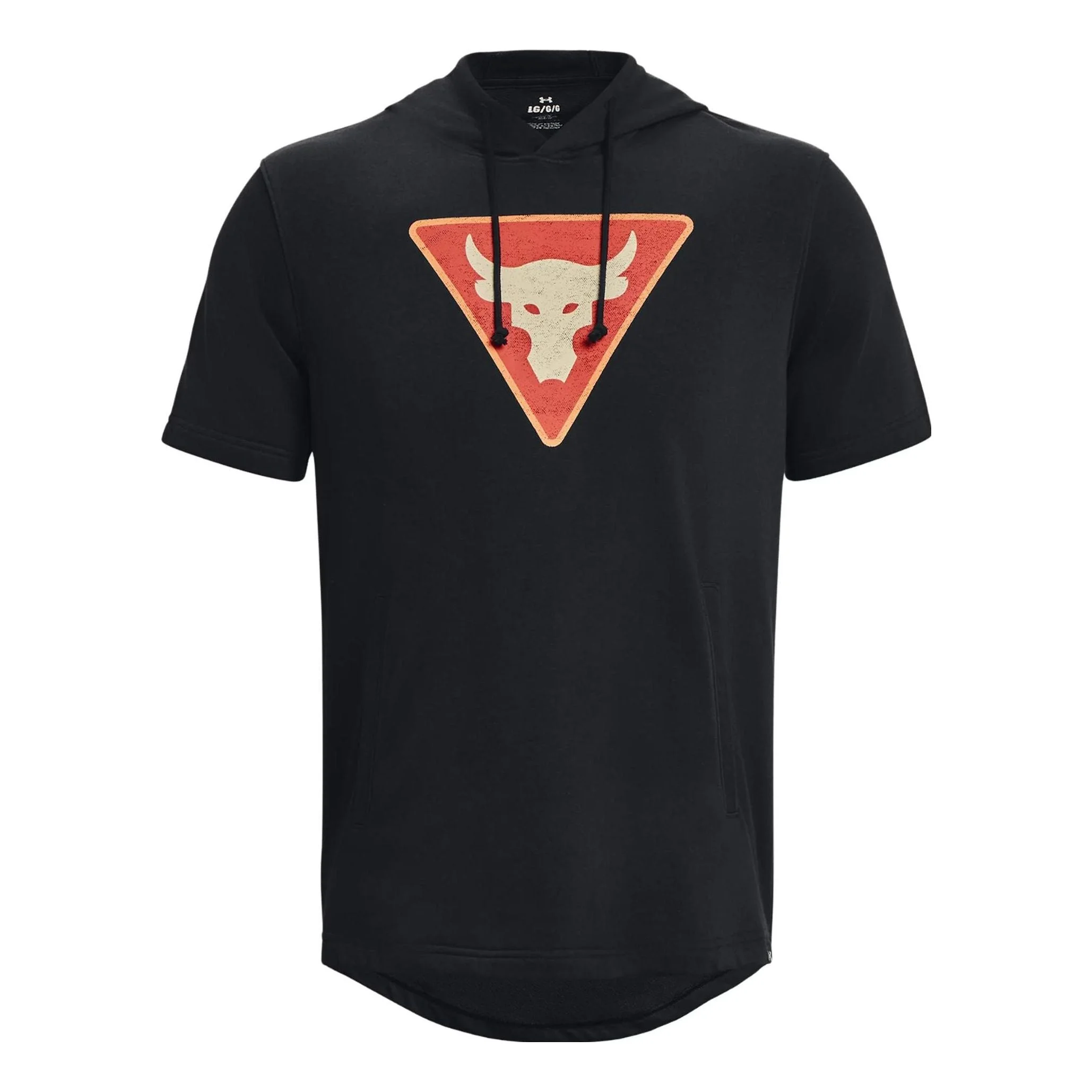 Under Armour Project Rock Terry Short Sleeve Hoodie 'Black' 1378019-001 - 1