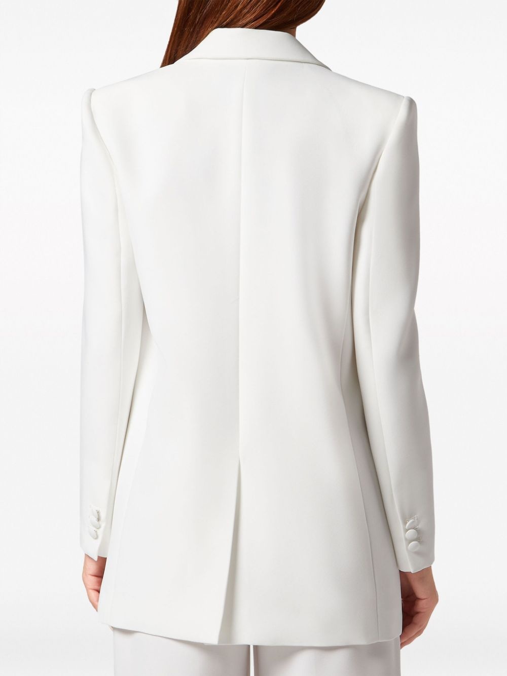 Cady shoulder-padded blazer - 4