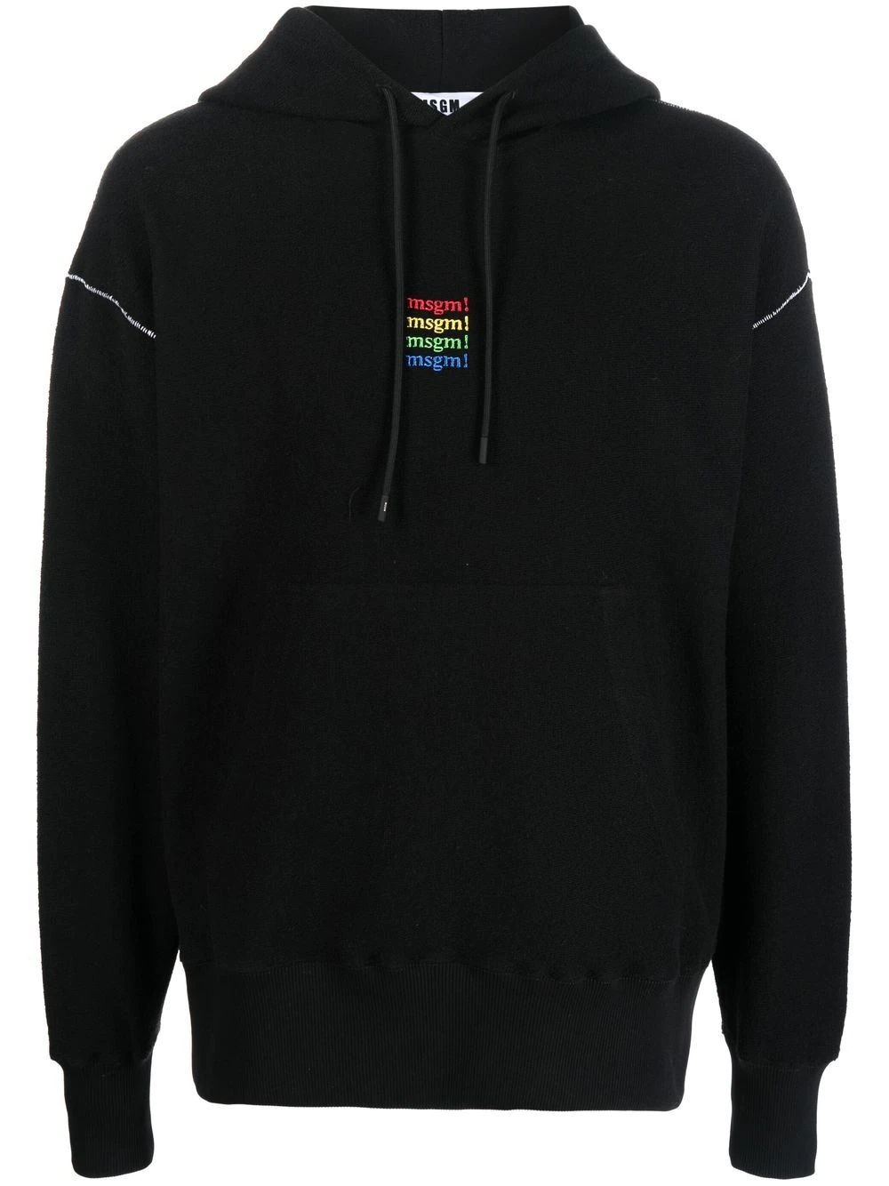 logo-embroidered hoodie - 1