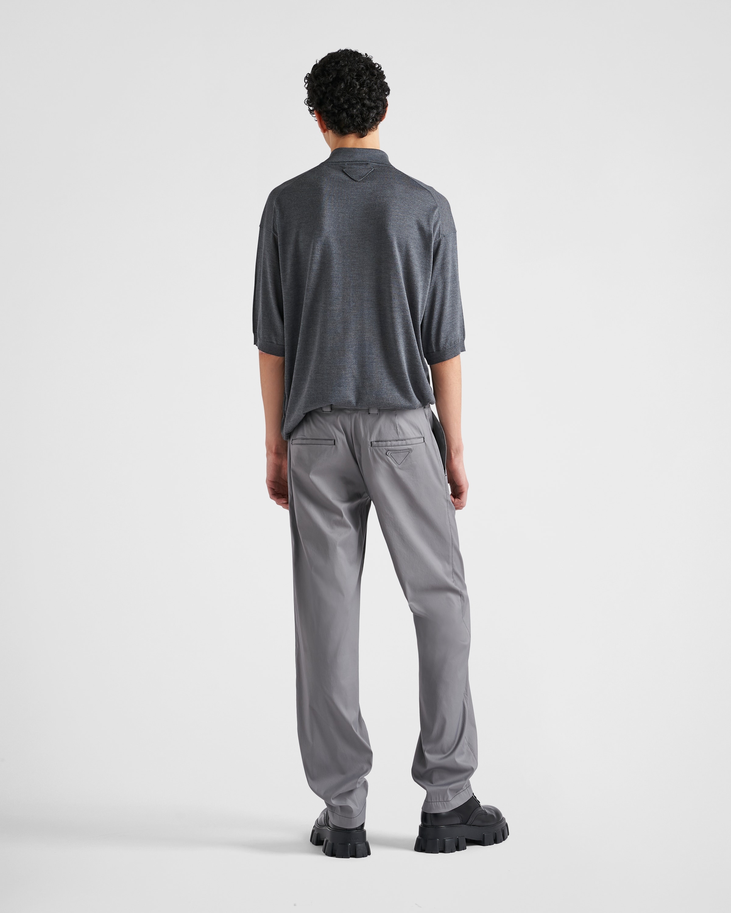 Stretch poplin pants - 5