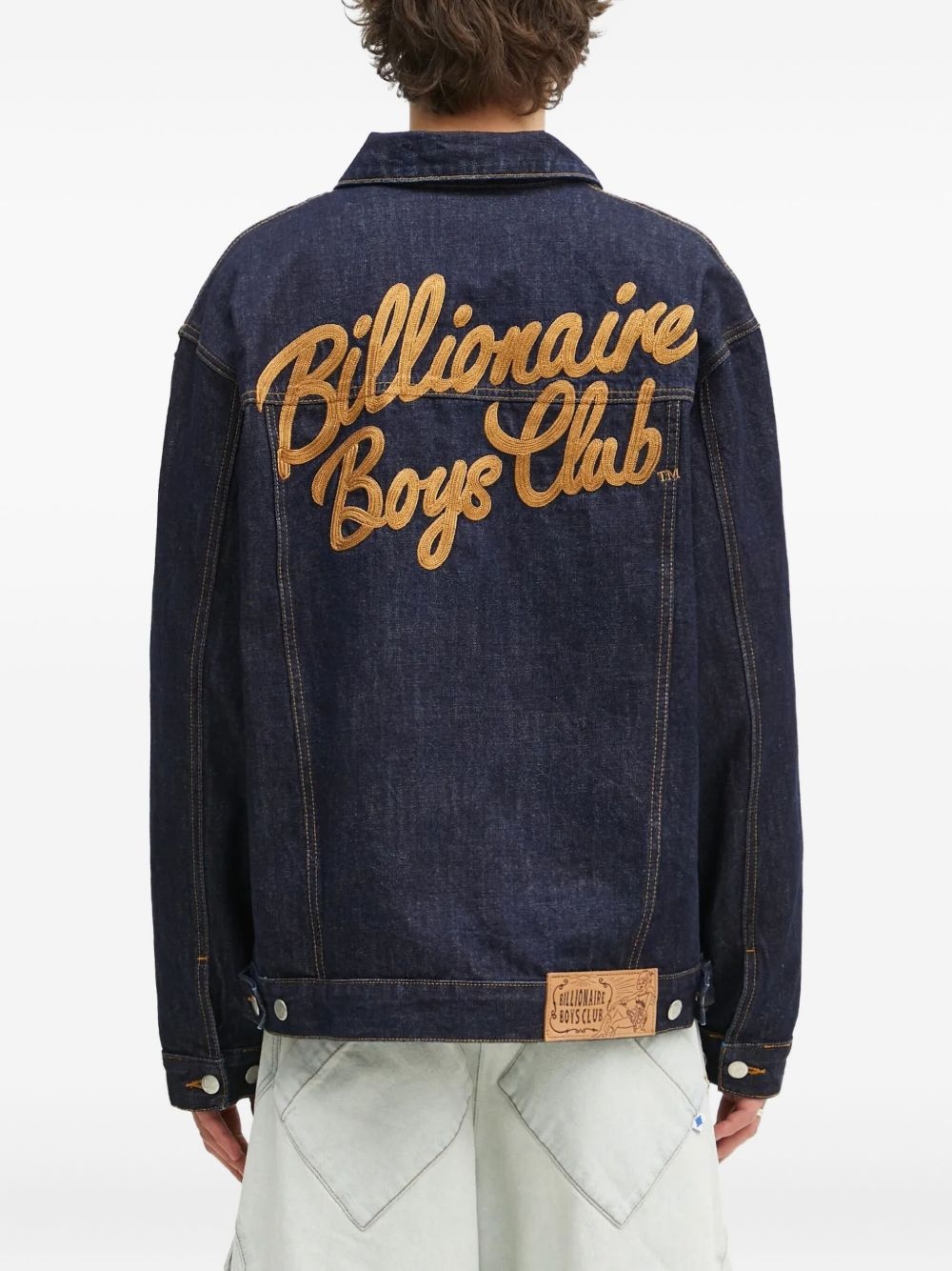 embroidered denim jacket - 3