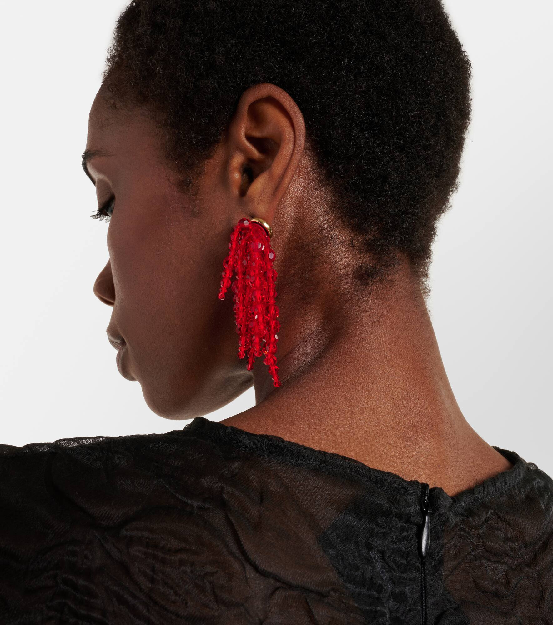Beaded drop earrings - 3