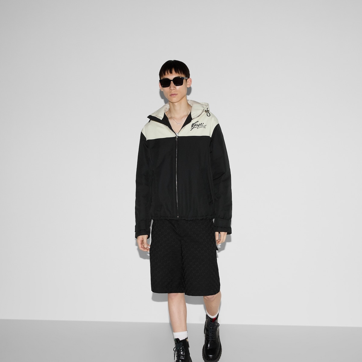 Technical cotton canvas hooded jacket - 6