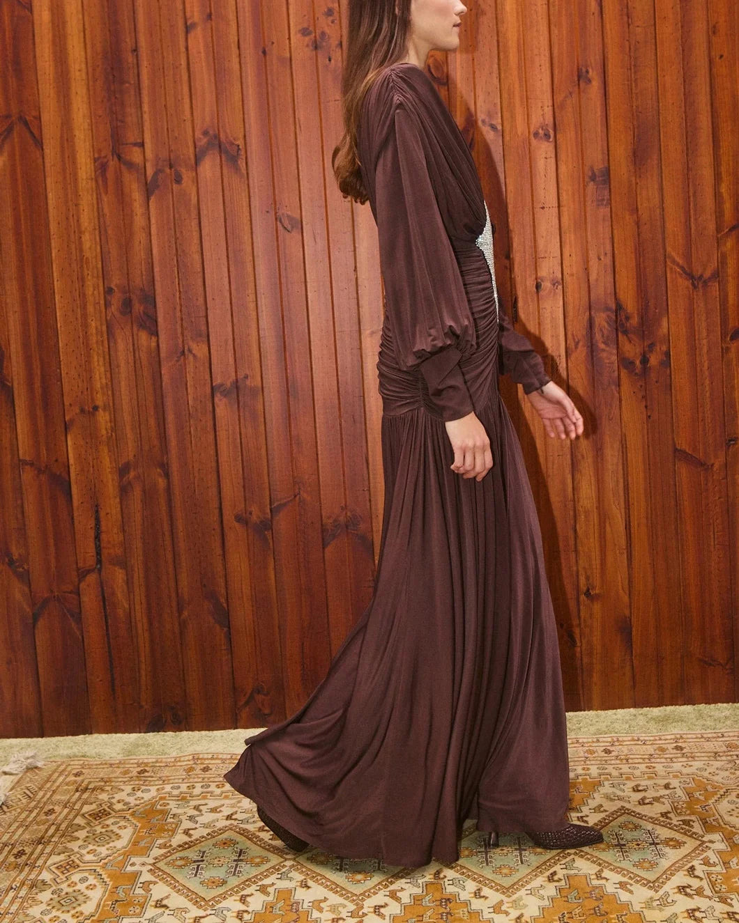 SILVIO RUCHED MIDI DRESS - 3