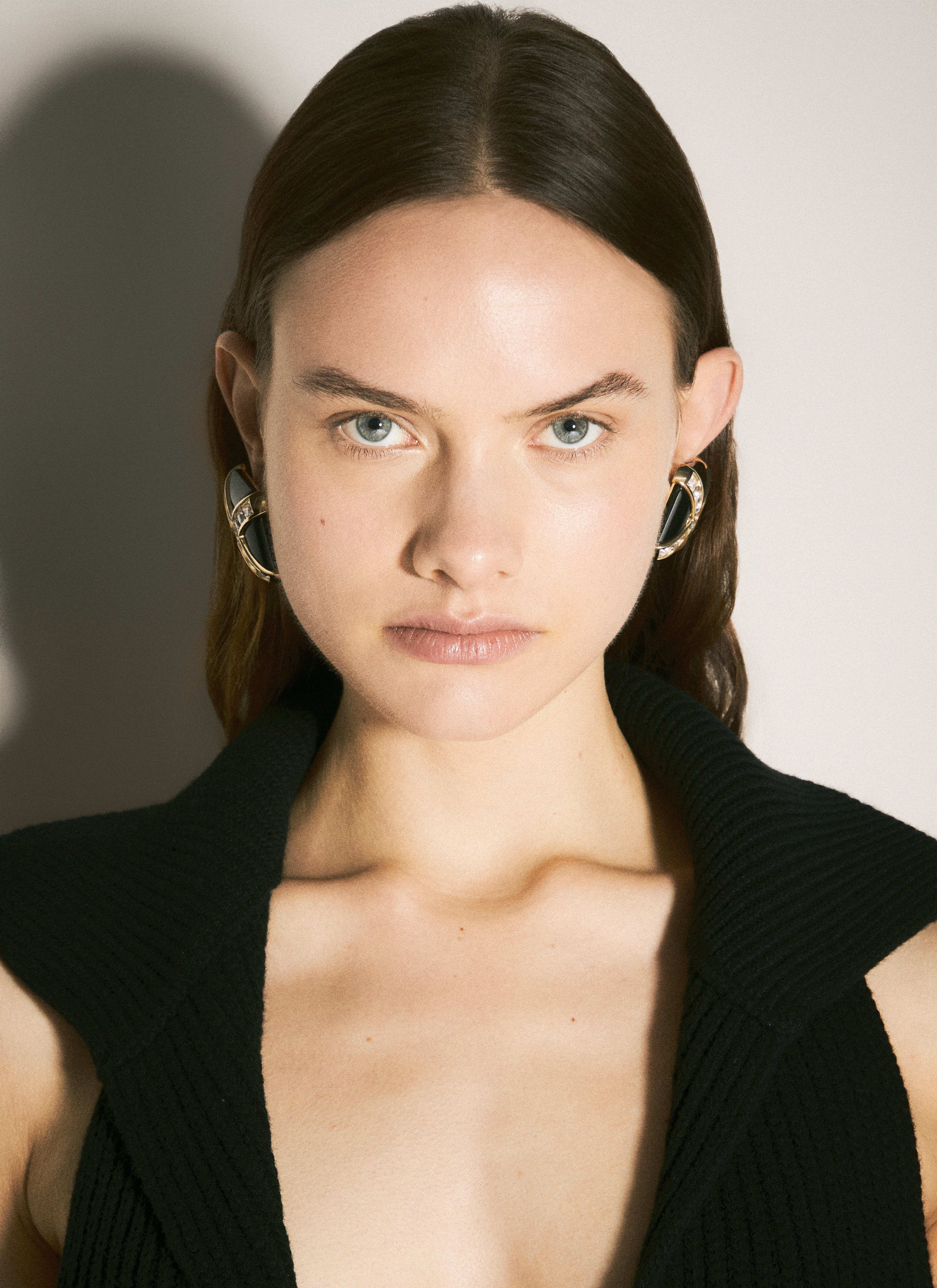 Saint Laurent Women Crystal Cross Earrings - 2