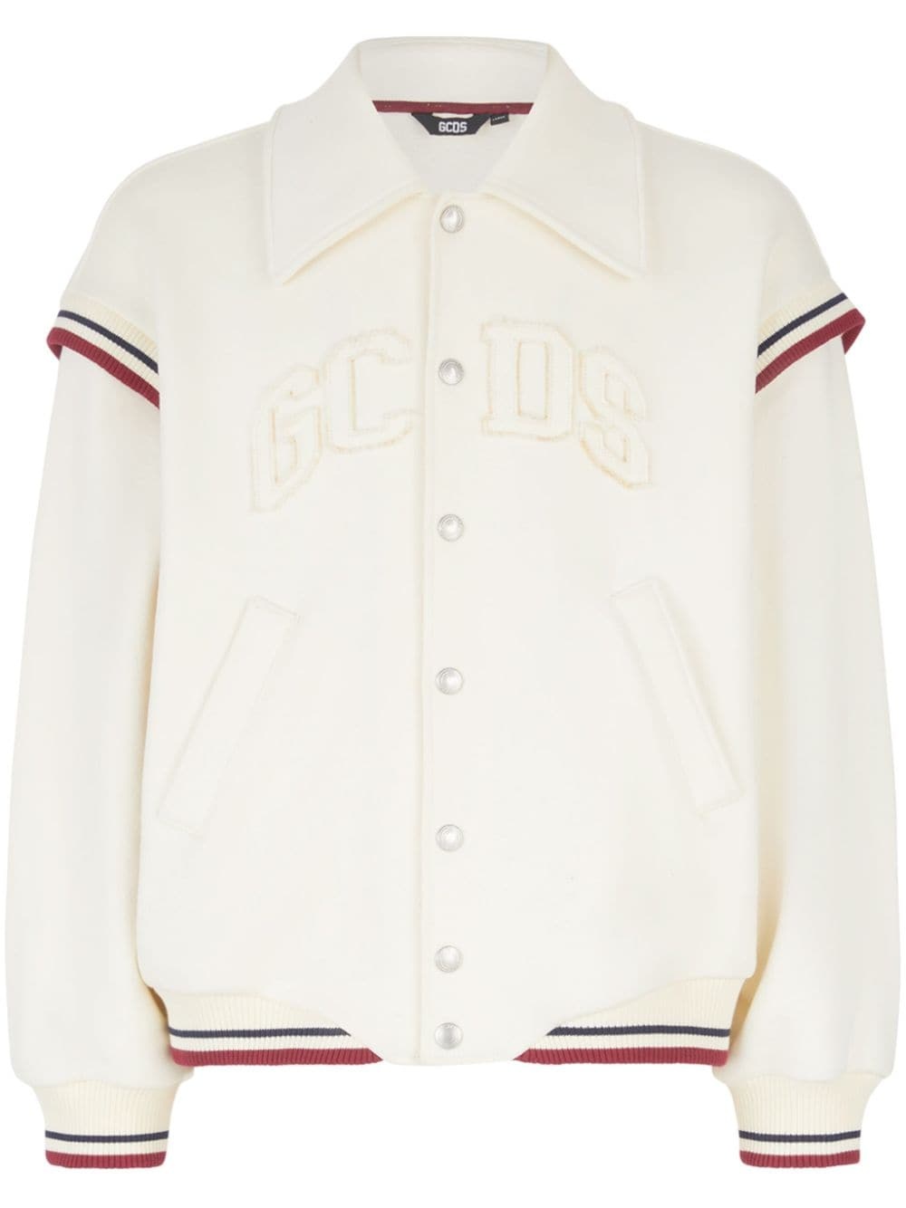 logo-embroidered cotton bomber jacket - 1
