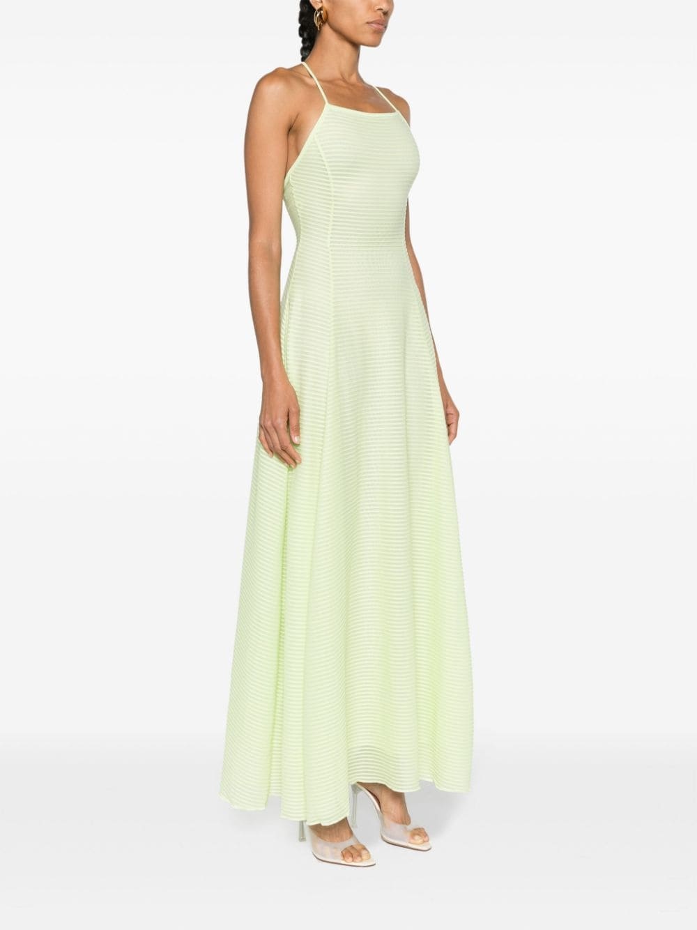 ribbed flared midi dress - 3