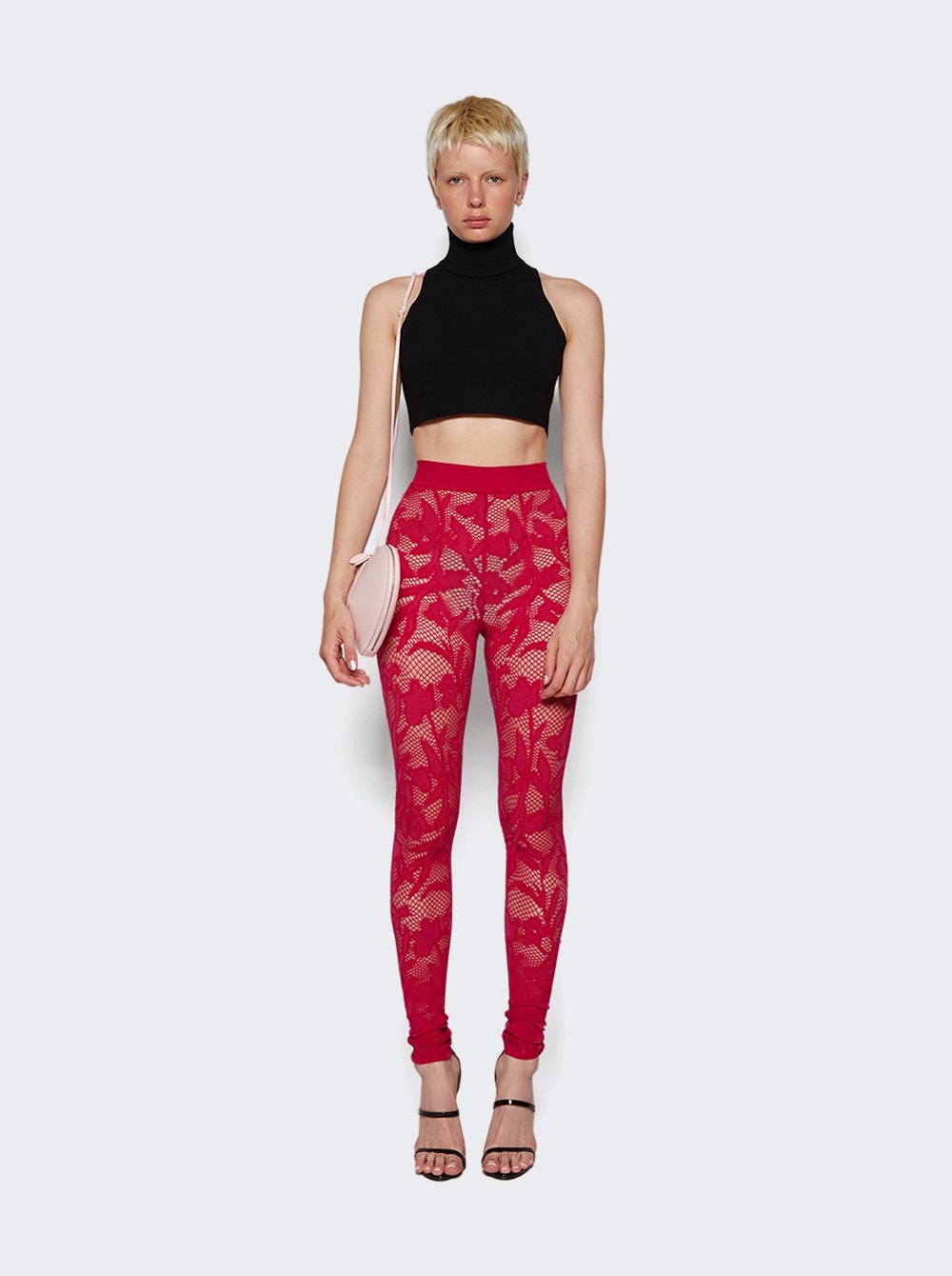 Lace Leggings Fuchsia - 2