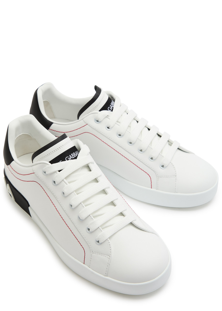 Dolce & Gabbana Portofino Panelled Leather Sneakers - 3