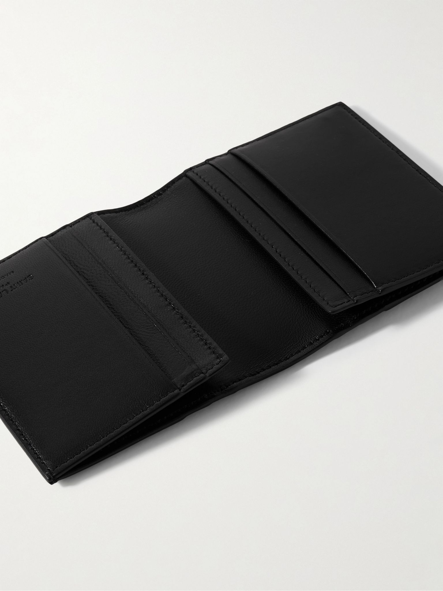 Logo-Print Leather Cardholder Black - 4