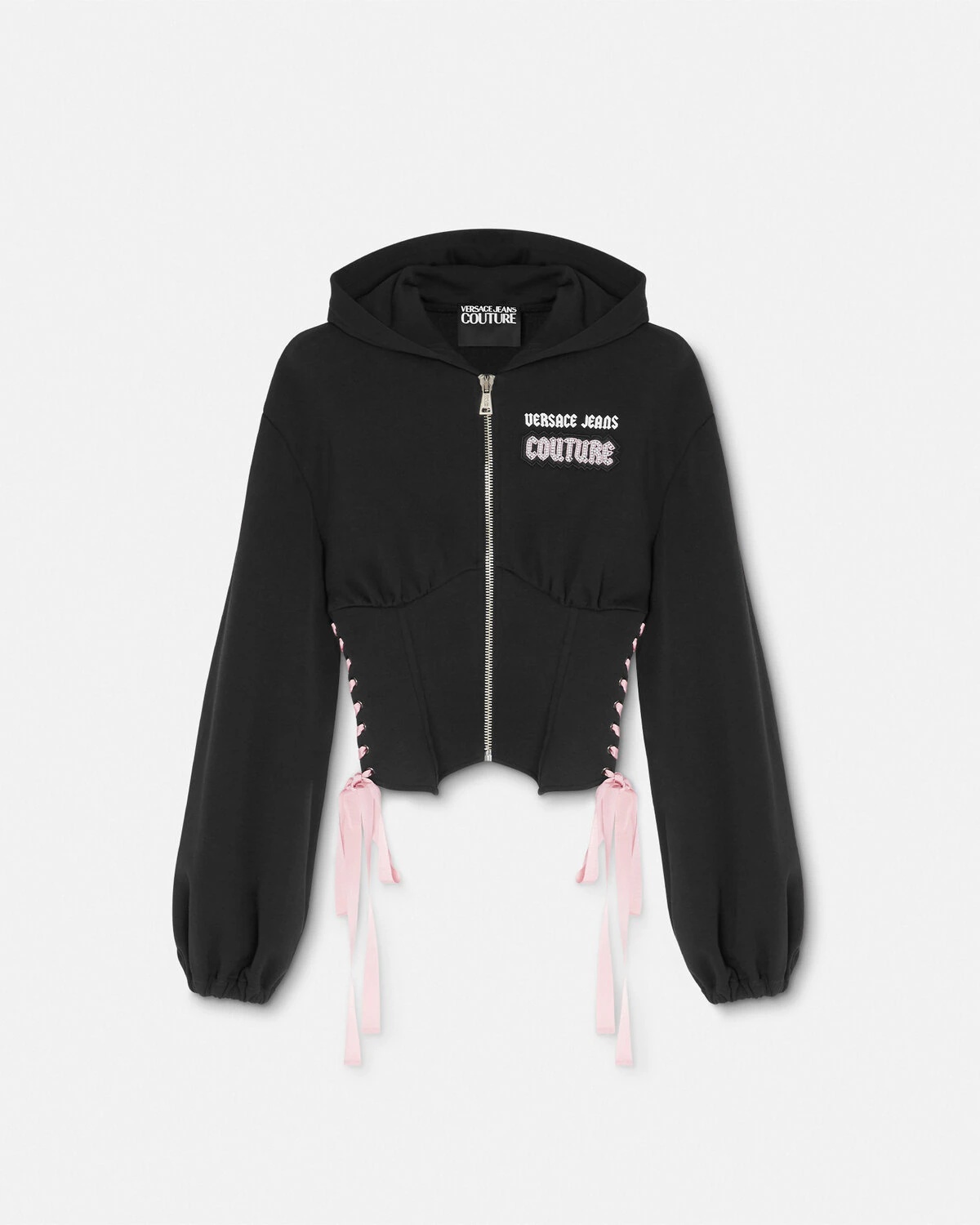 Logo Zip Corset Hoodie - 1