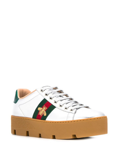 GUCCI Ace embroidered platform sneaker outlook